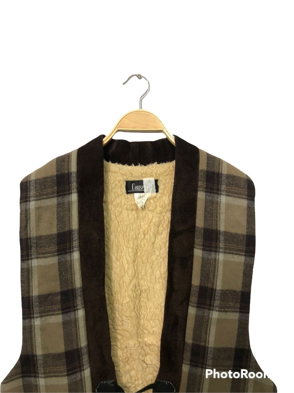 Japanese Brand Vintage Cousewin Plaid Sherpa Vest Jacket Size US M / EU 48-50 / 2 - 4 Thumbnail