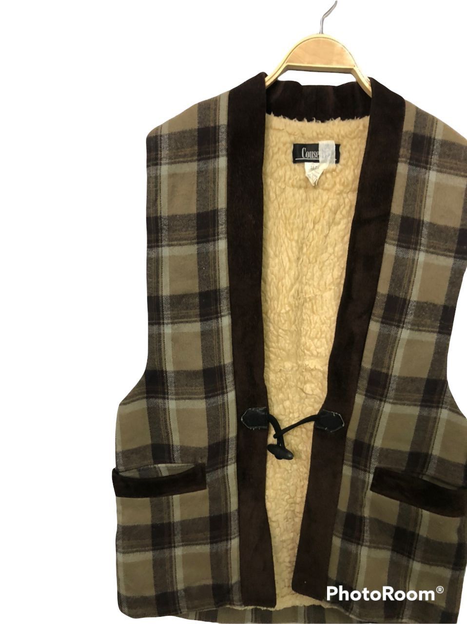 Japanese Brand Vintage Cousewin Plaid Sherpa Vest Jacket Size US M / EU 48-50 / 2 - 3 Thumbnail