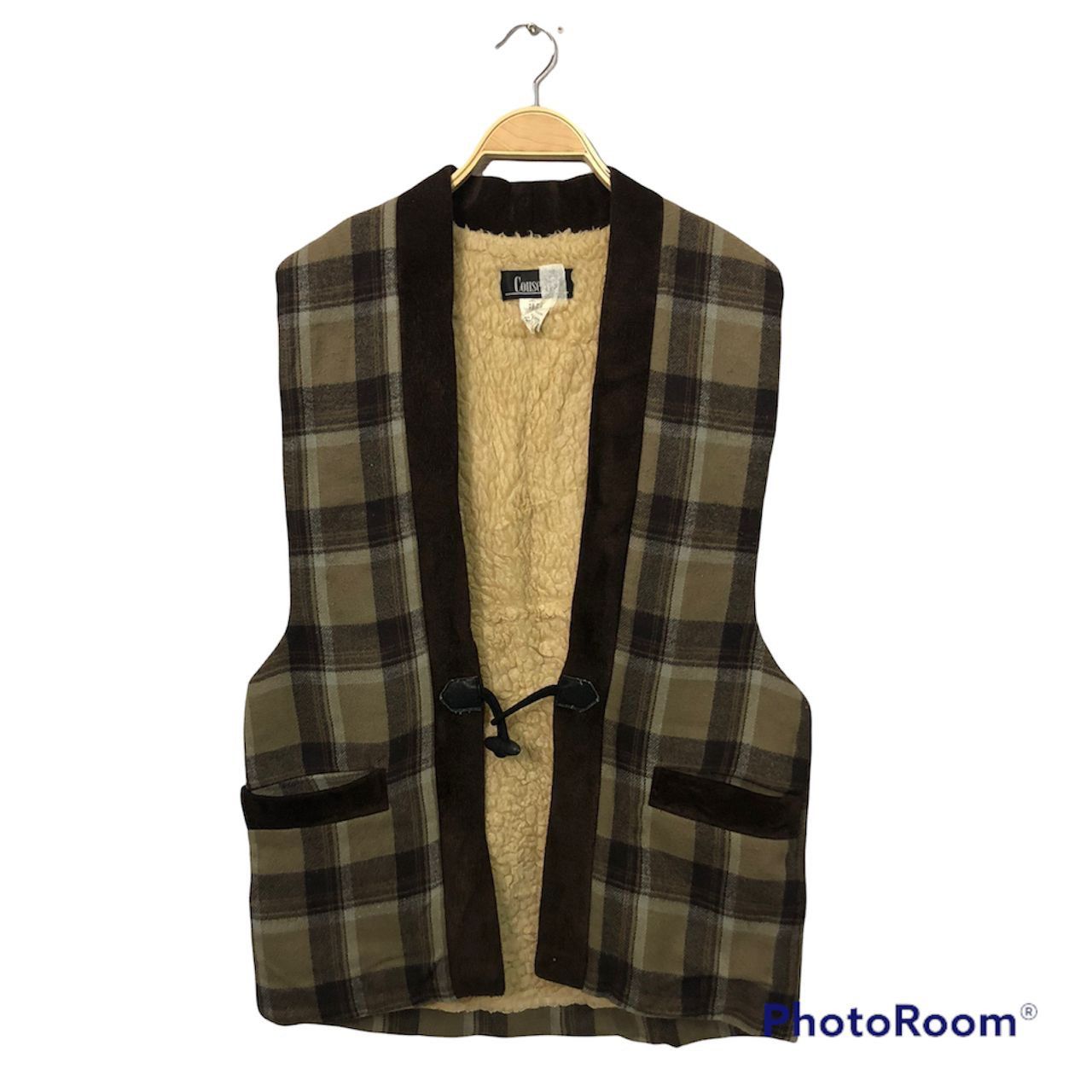 Japanese Brand Vintage Cousewin Plaid Sherpa Vest Jacket Size US M / EU 48-50 / 2 - 1 Thumbnail