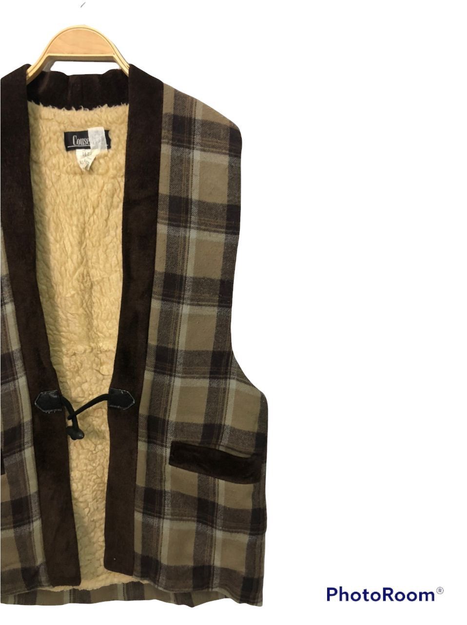 Japanese Brand Vintage Cousewin Plaid Sherpa Vest Jacket Size US M / EU 48-50 / 2 - 2 Thumbnail