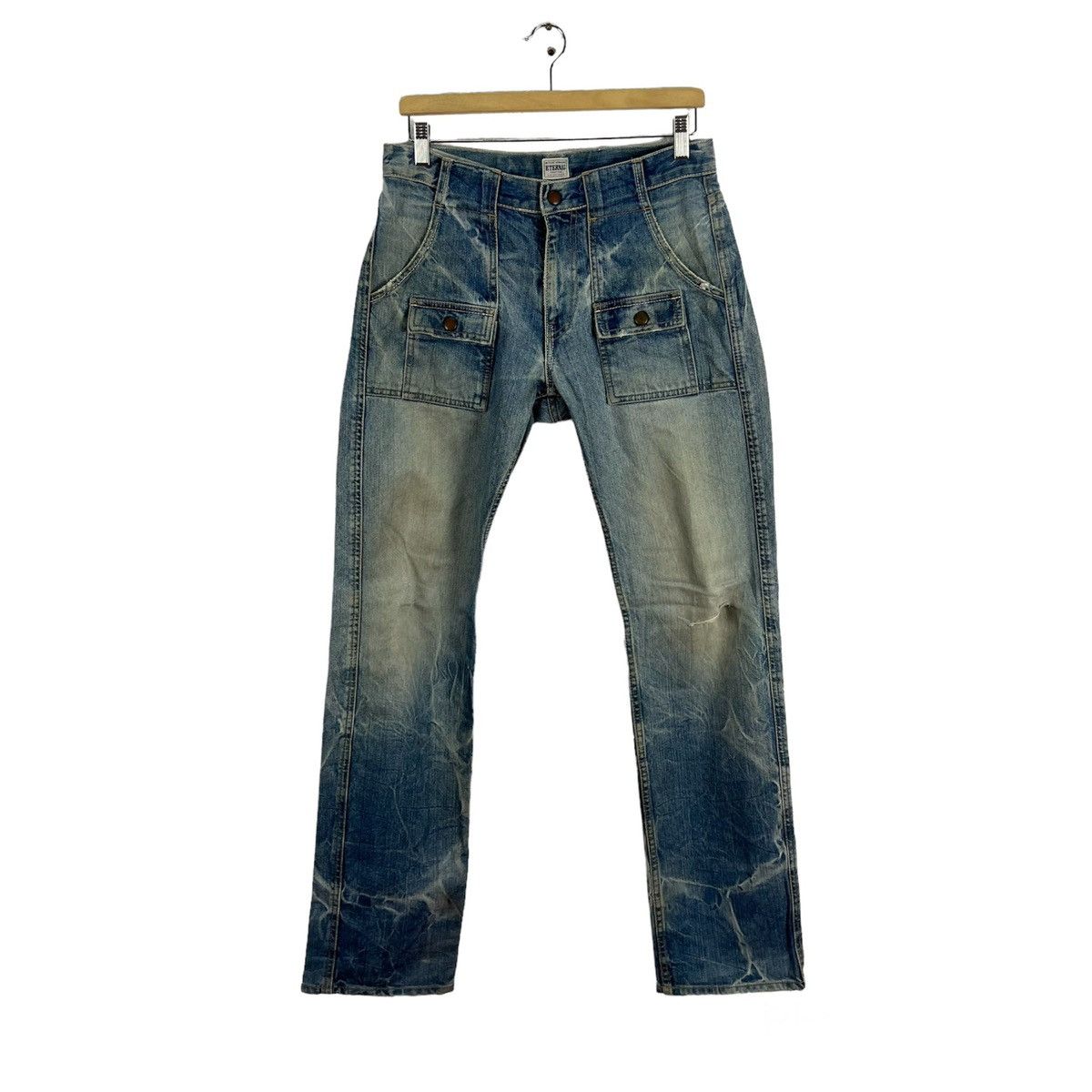 Japanese Brand VINTAGE ETERNAL JAPAN MADE CARGO POCKET DENIM JEANS Size US 34 / EU 50 - 1 Thumbnail