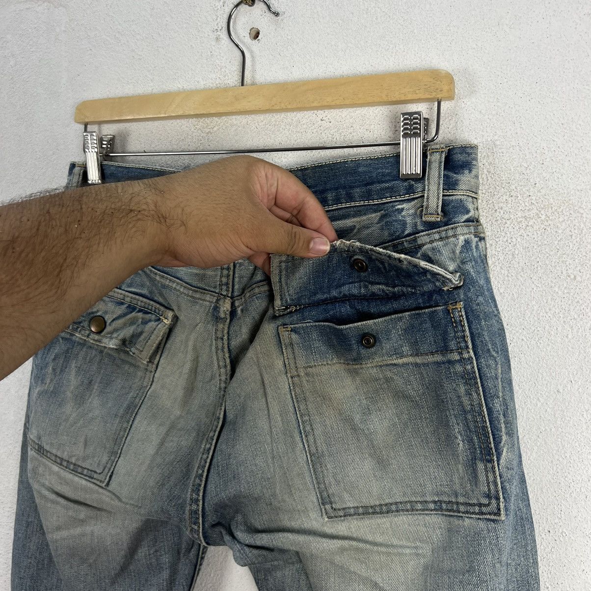 Japanese Brand VINTAGE ETERNAL JAPAN MADE CARGO POCKET DENIM JEANS Size US 34 / EU 50 - 12 Thumbnail