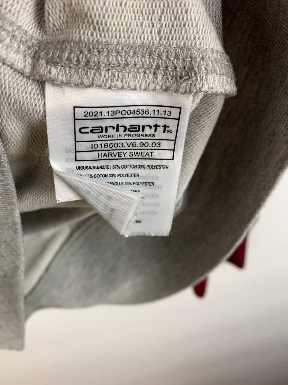 Carhartt Carhartt sweatshirt grey burgundy cotton S Size US S / EU 44-46 / 1 - 13 Thumbnail