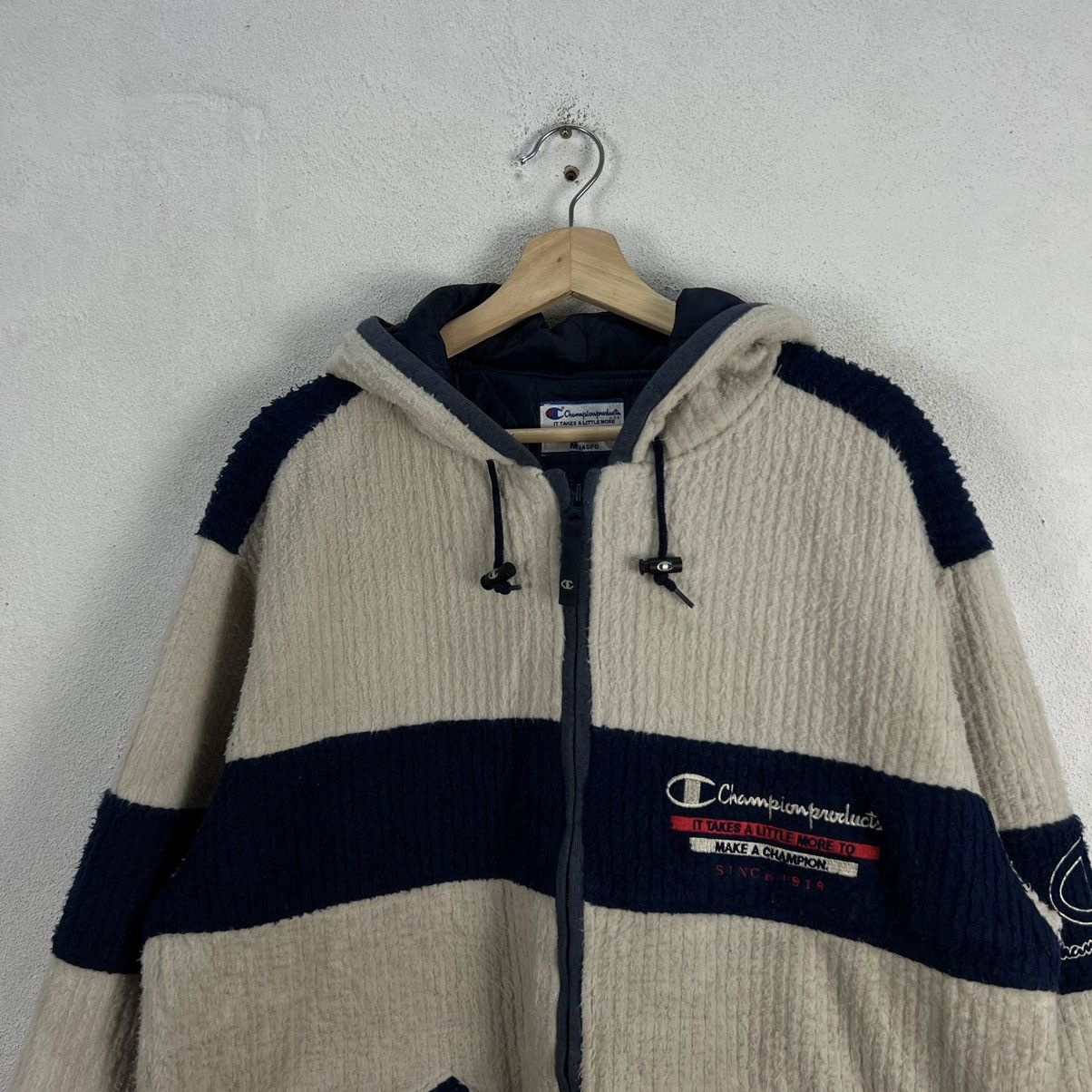 Japanese Brand VINTAGE CHAMPION FLEECE JACKET ZIPPER BIG LOGO Size US M / EU 48-50 / 2 - 3 Thumbnail