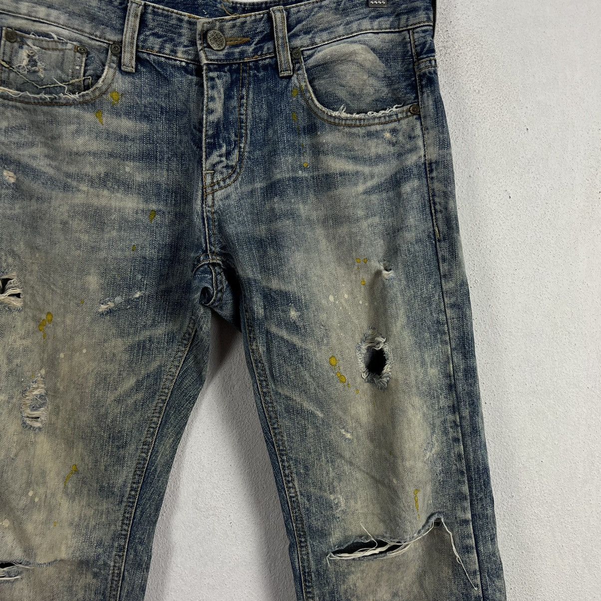 Japanese Brand VINTAGE DPSR JEAN DISTRESSED DENIM DESIGN JEANS Size US 34 / EU 50 - 5 Thumbnail