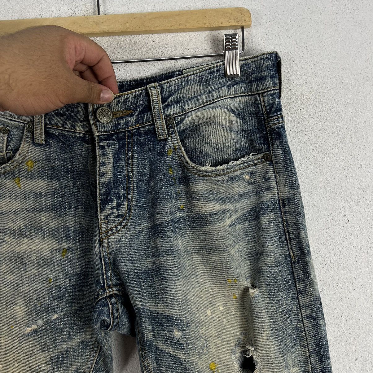 Japanese Brand VINTAGE DPSR JEAN DISTRESSED DENIM DESIGN JEANS Size US 34 / EU 50 - 7 Thumbnail