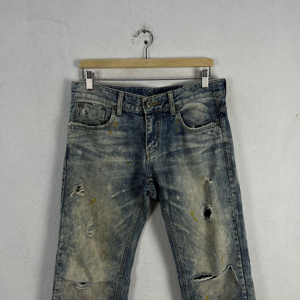 Japanese Brand VINTAGE DPSR JEAN DISTRESSED DENIM DESIGN JEANS Size US 34 / EU 50 - 3 Thumbnail