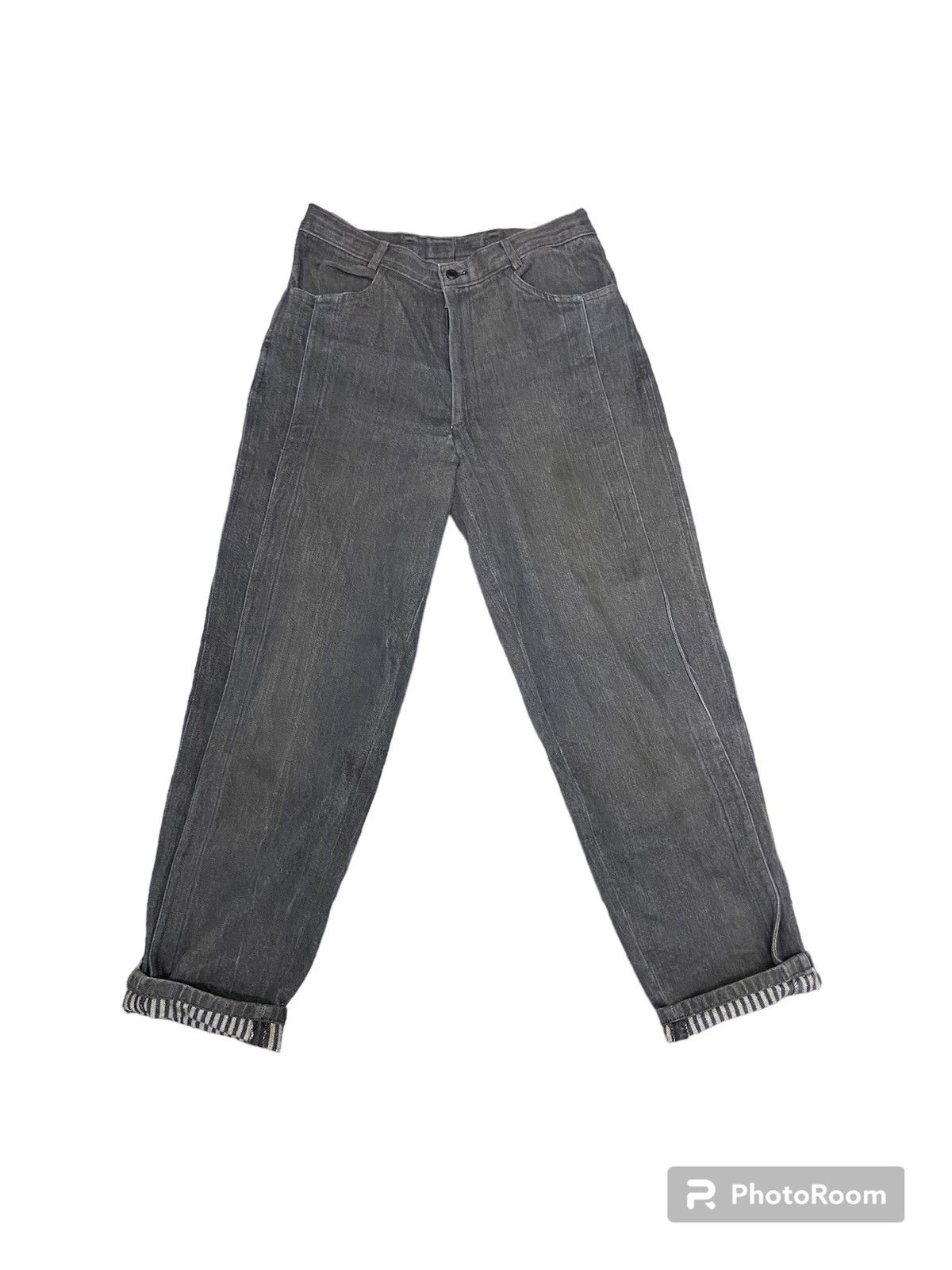 Vintage Zacken vintage denim rare design with buckel Size US 31 - 2 Thumbnail