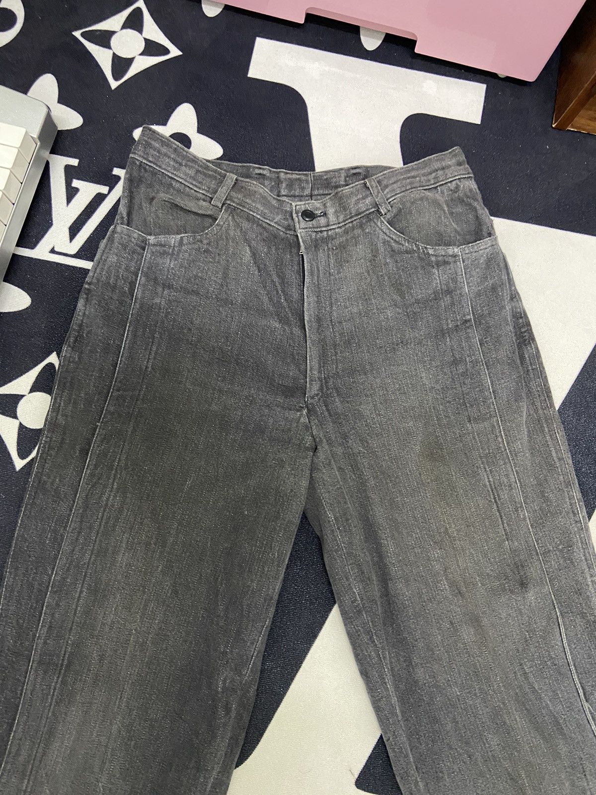 Vintage Zacken vintage denim rare design with buckel Size US 31 - 4 Thumbnail