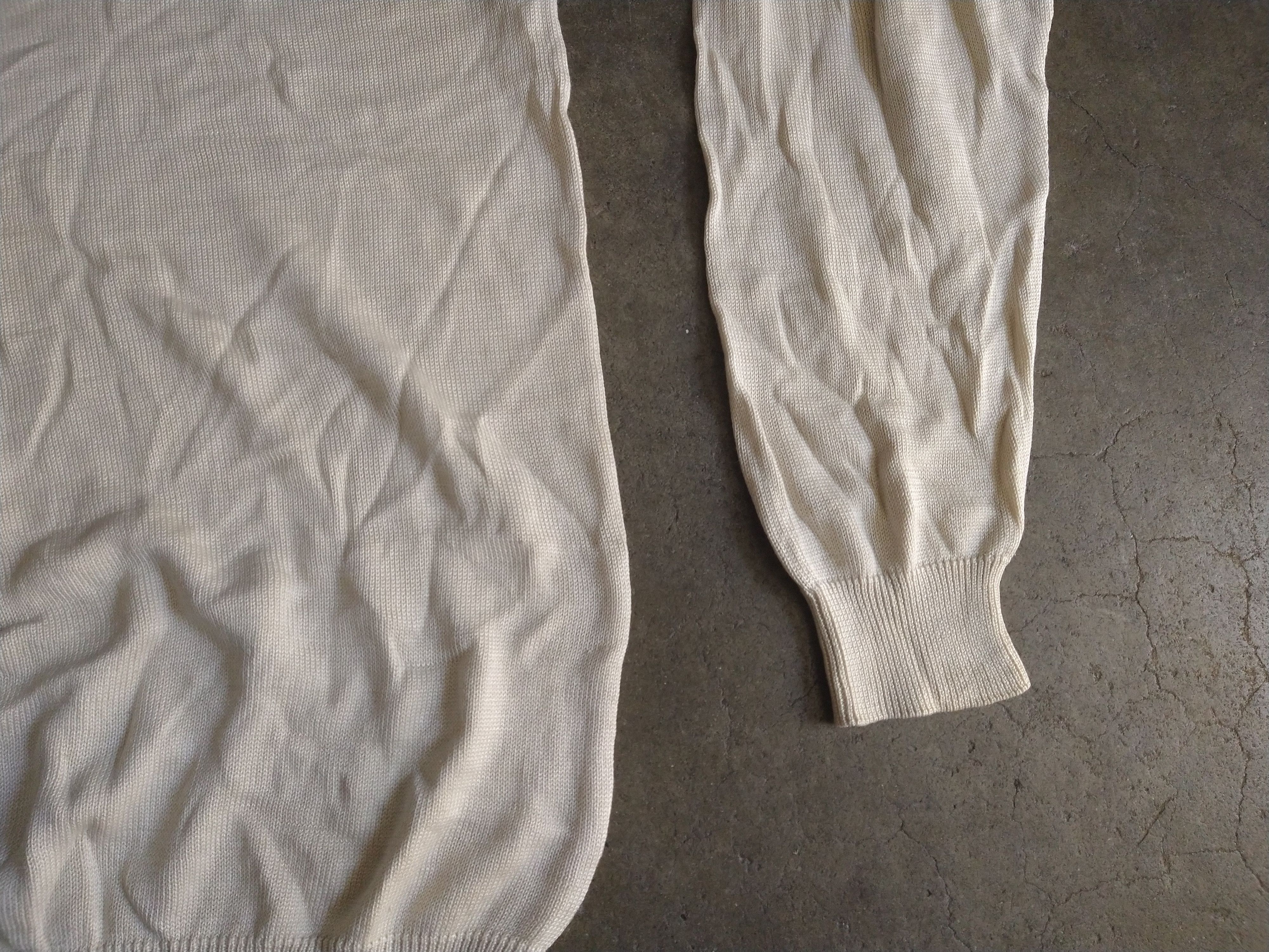 Other Vintage Moc Turtleneck Sweater Cream Silk Knit Large Size US L / EU 52-54 / 3 - 5 Thumbnail