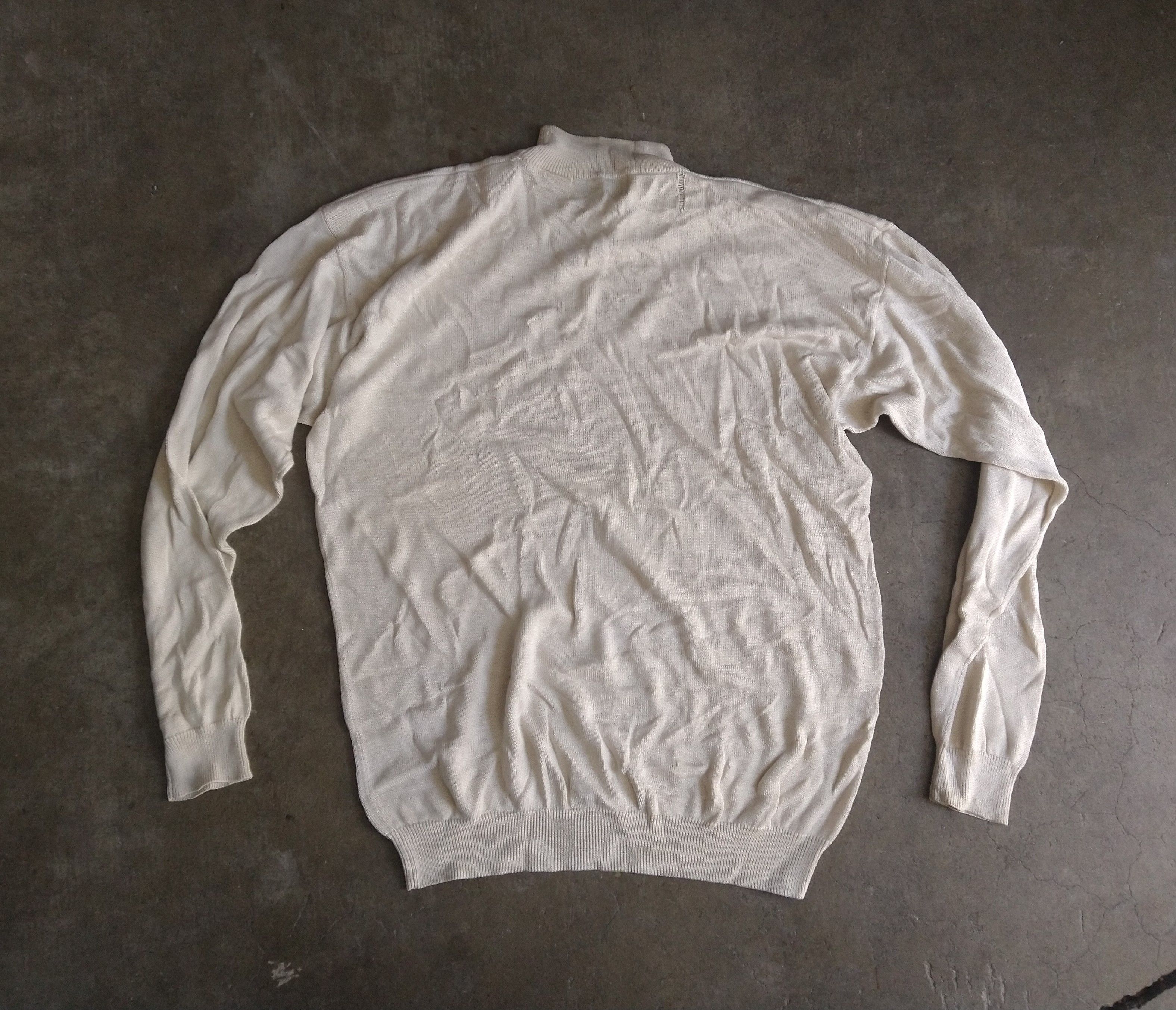 Other Vintage Moc Turtleneck Sweater Cream Silk Knit Large Size US L / EU 52-54 / 3 - 7 Thumbnail