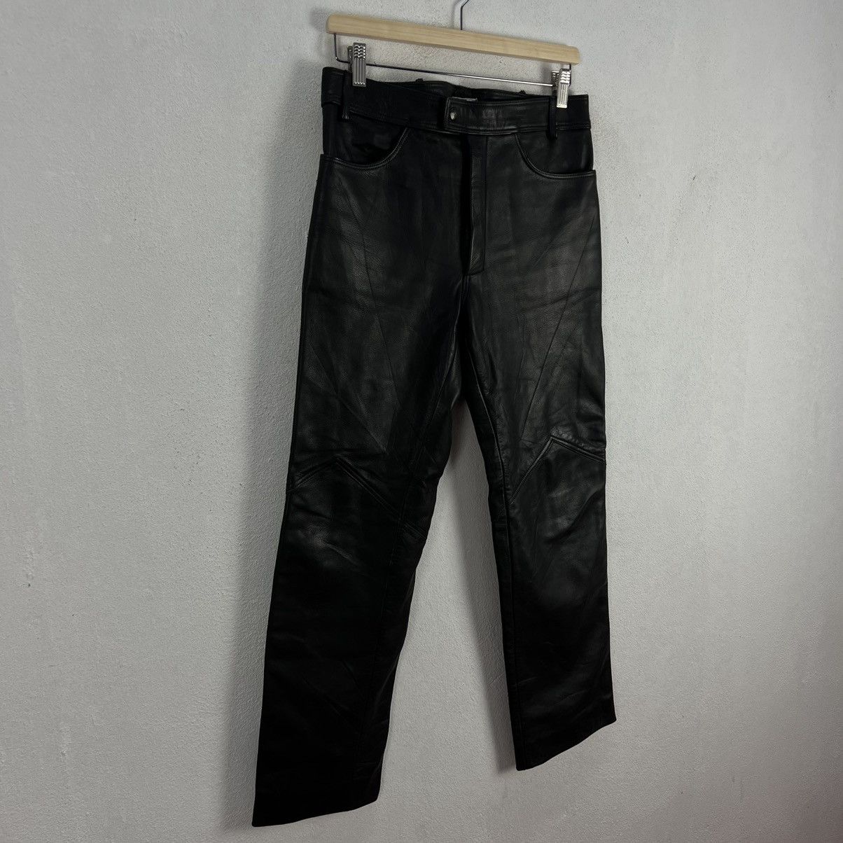 VINTAGE SOFT LEATHER PANTS RACER WEAR DADA CUIRS PARIS