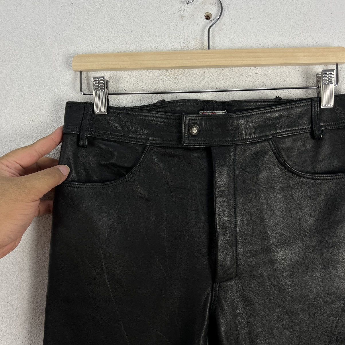 VINTAGE SOFT LEATHER PANTS RACER WEAR DADA CUIRS PARIS