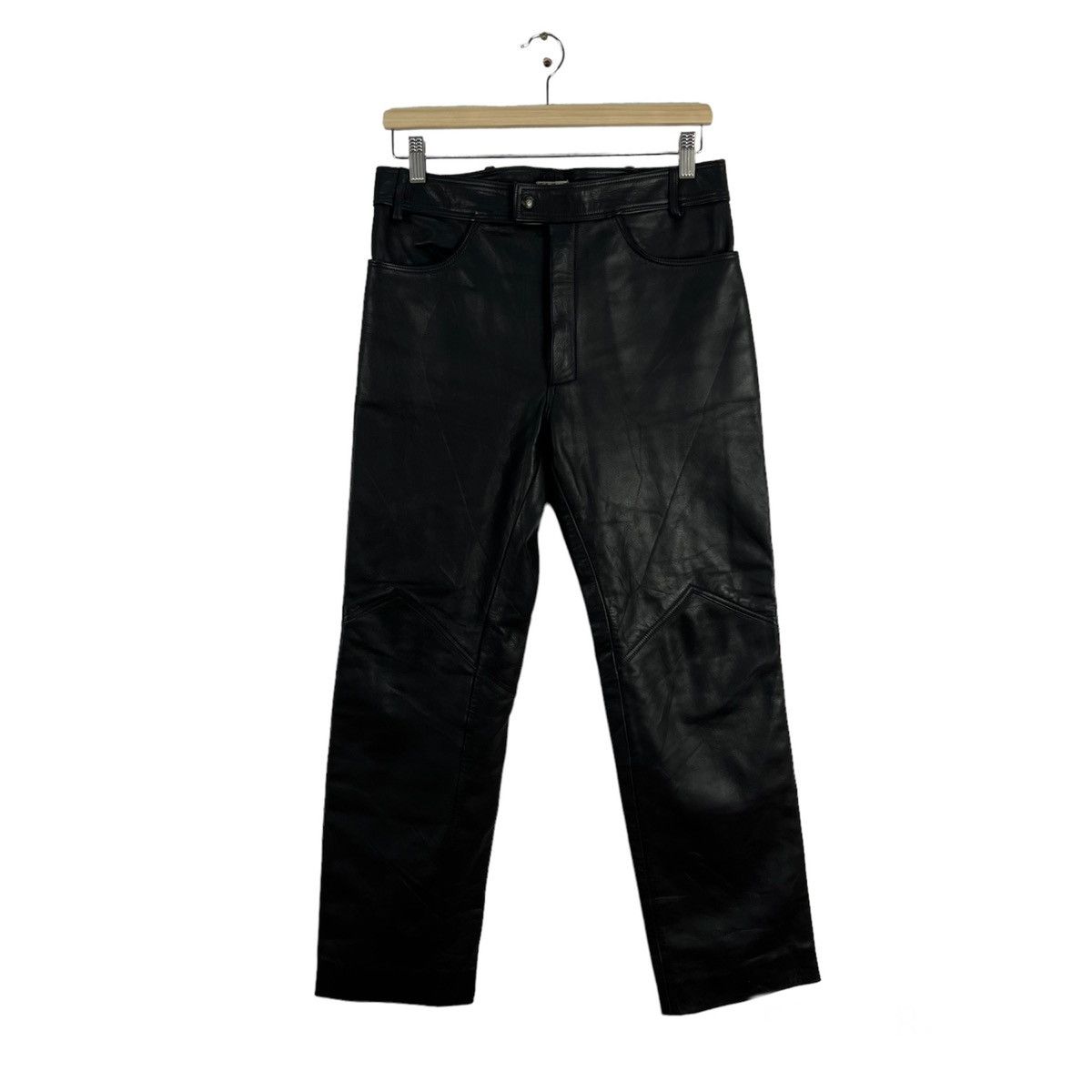 VINTAGE SOFT LEATHER PANTS RACER WEAR DADA CUIRS PARIS