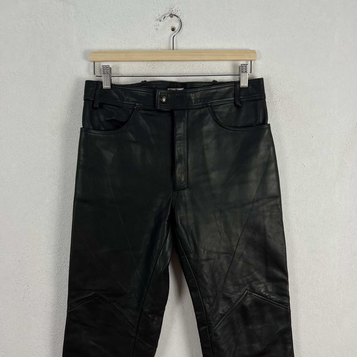 VINTAGE SOFT LEATHER PANTS RACER WEAR DADA CUIRS PARIS