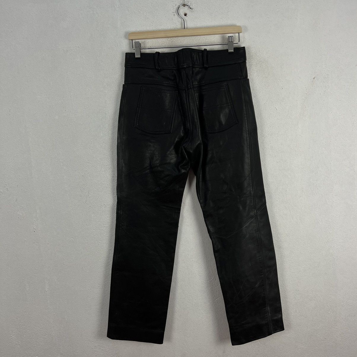 VINTAGE SOFT LEATHER PANTS RACER WEAR DADA CUIRS PARIS