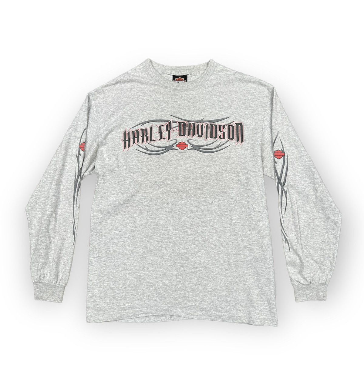 image of Harley Davidson 2003 Italy Long Sleeve Tee Vintage in Grey, Men's (Size Medium)