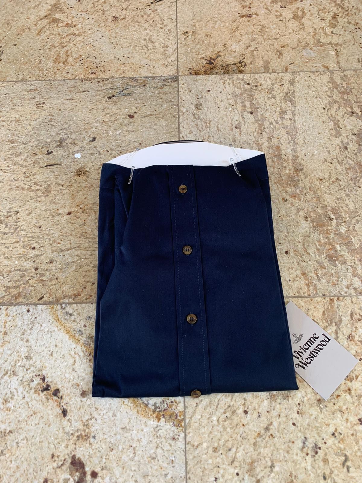Vivienne Westwood o1rshd1 Logo Button Up in Navy Size US L / EU 52-54 / 3 - 7 Thumbnail