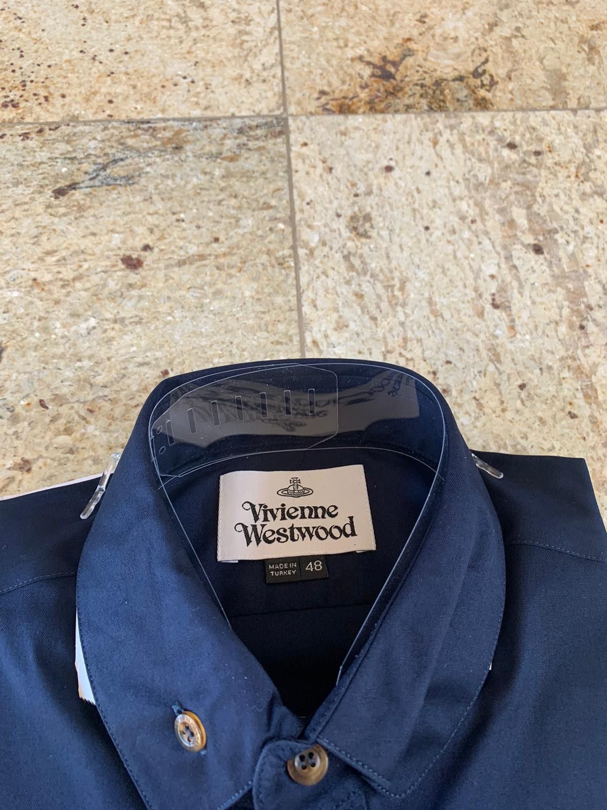 Vivienne Westwood o1rshd1 Logo Button Up in Navy Size US L / EU 52-54 / 3 - 6 Thumbnail