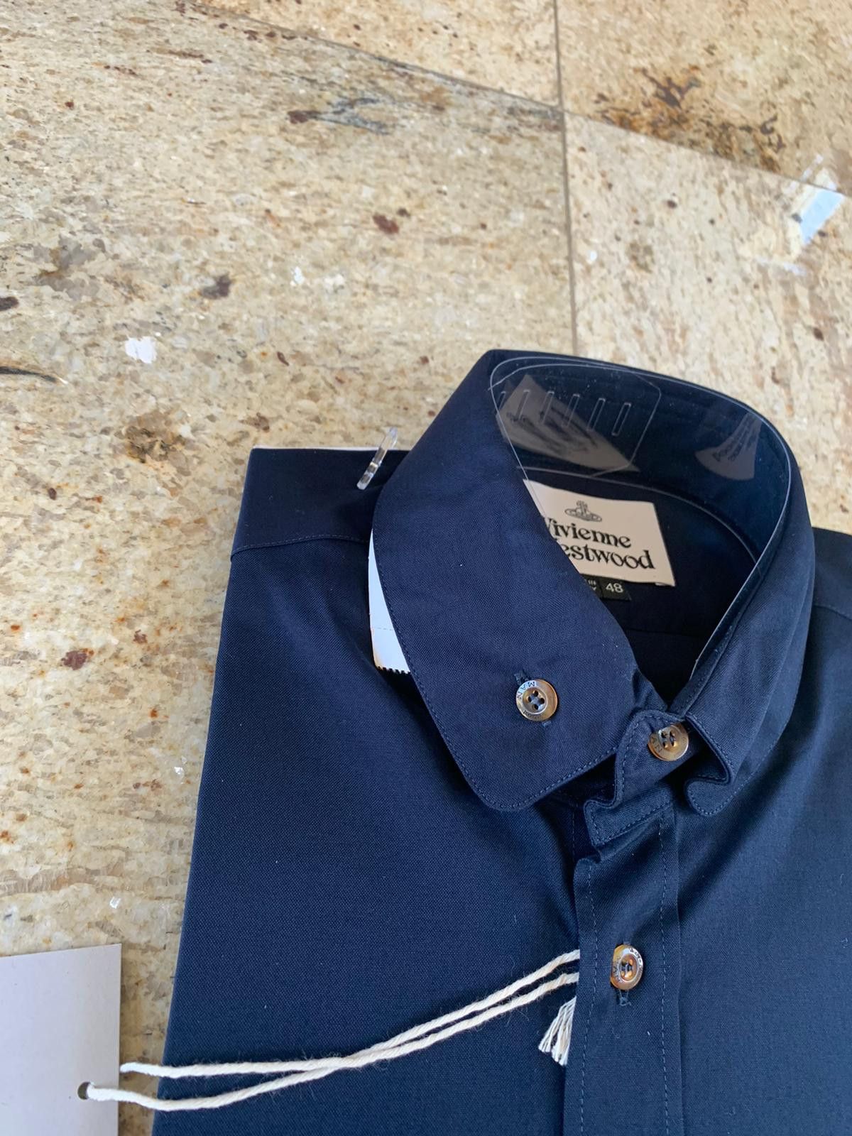 Vivienne Westwood o1rshd1 Logo Button Up in Navy Size US L / EU 52-54 / 3 - 5 Thumbnail