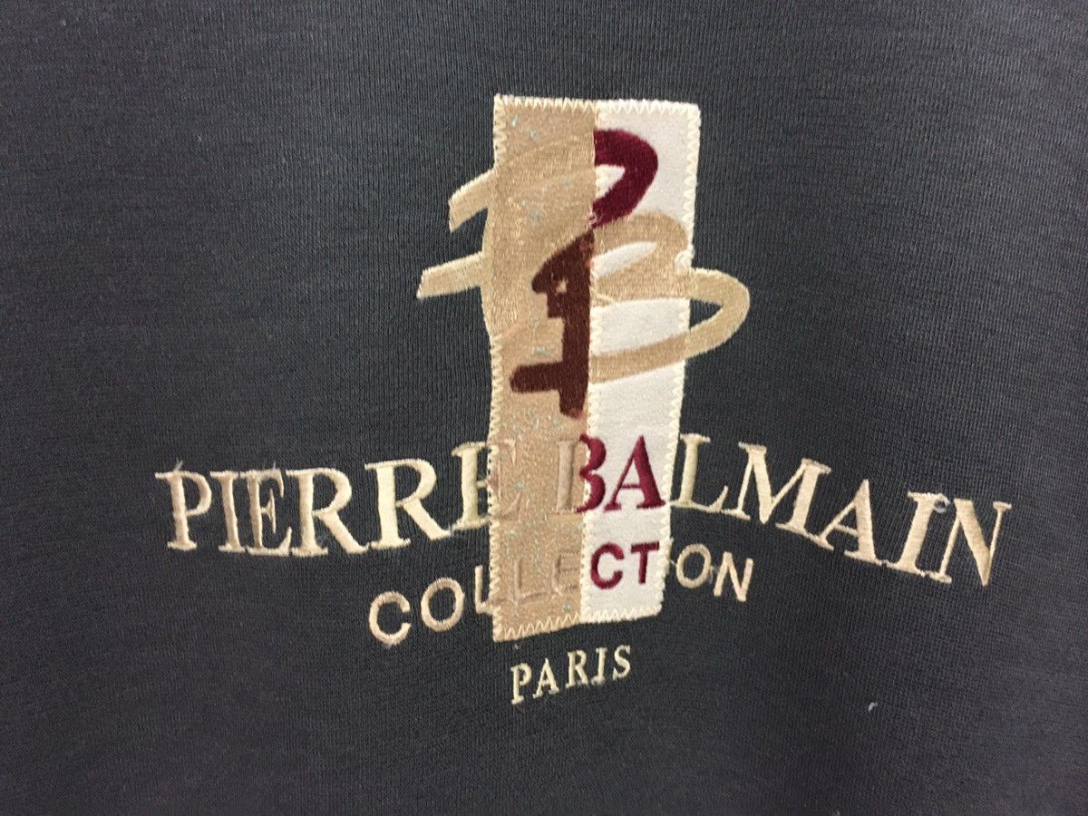 Pierre Balmain × Vintage Vintage Pierre Balmain Embroidery Logo Sweatshirt Size US M / EU 48-50 / 2 - 3 Thumbnail