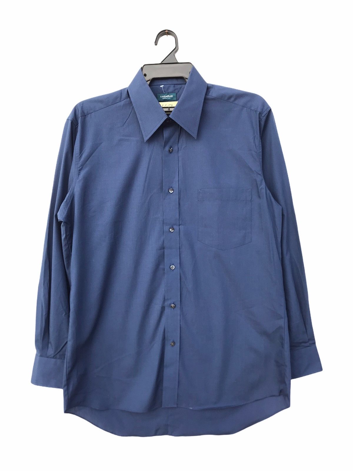 image of Kansai Yamamoto Kansaiman Collection Casual Shirt in Blue Black, Men's (Size Large)