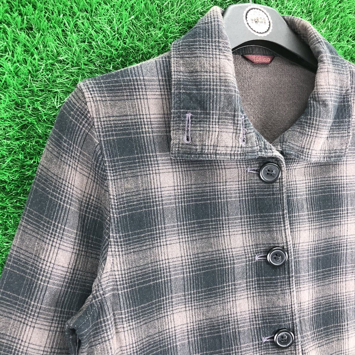 Japanese Brand Vintage Torino Shadow Tartan Check Jacket Button up Size US S / EU 44-46 / 1 - 2 Thumbnail