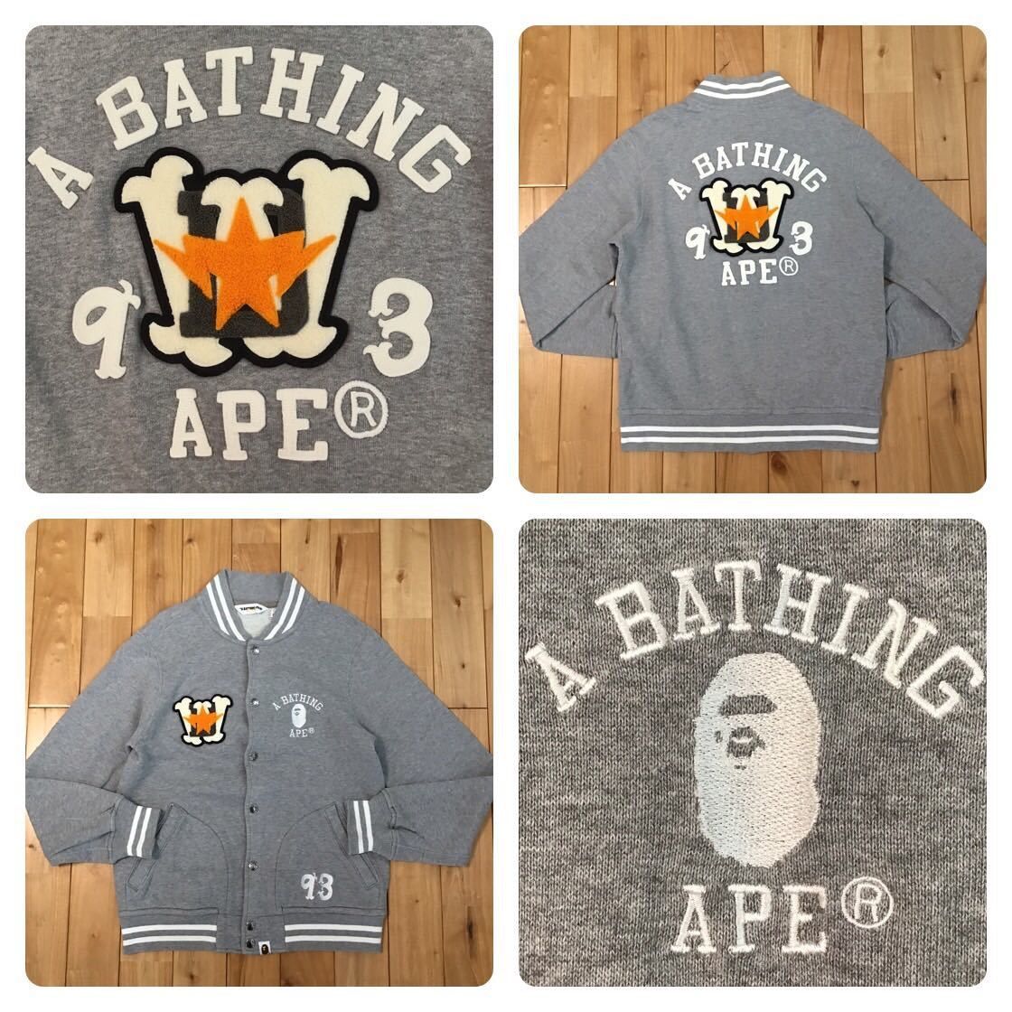 Bape BAPESTA emblem sweat varsity jacket bomber Size US S / EU 44-46 / 1 - 1 Thumbnail