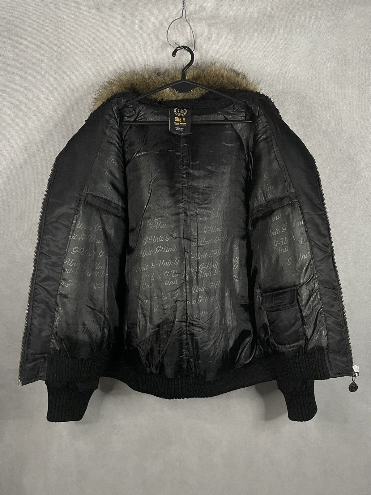 50 Cent × G-Unit × Vintage 🔥G-UNIT RARE PUFFER BOMBER JACKET 50 CENT VINTAGE Size US M / EU 48-50 / 2 - 8 Thumbnail