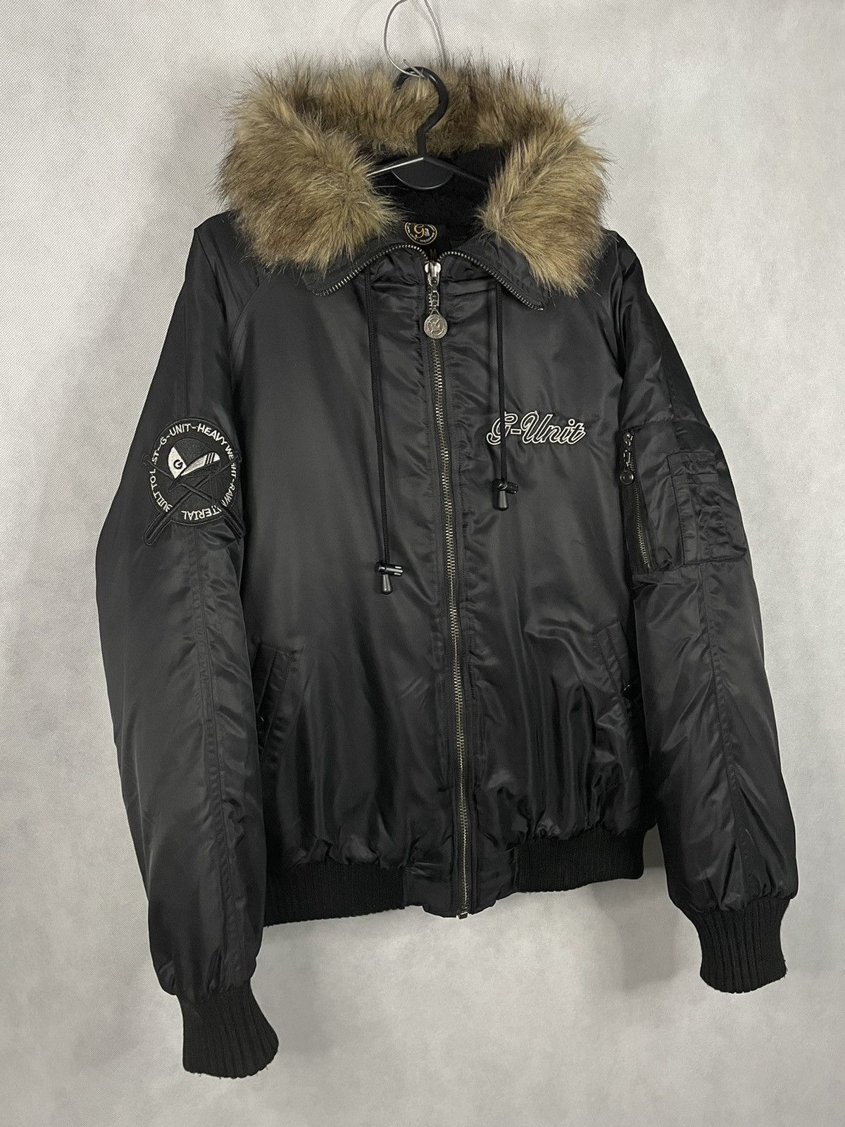 50 Cent × G-Unit × Vintage 🔥G-UNIT RARE PUFFER BOMBER JACKET 50 CENT VINTAGE Size US M / EU 48-50 / 2 - 3 Thumbnail