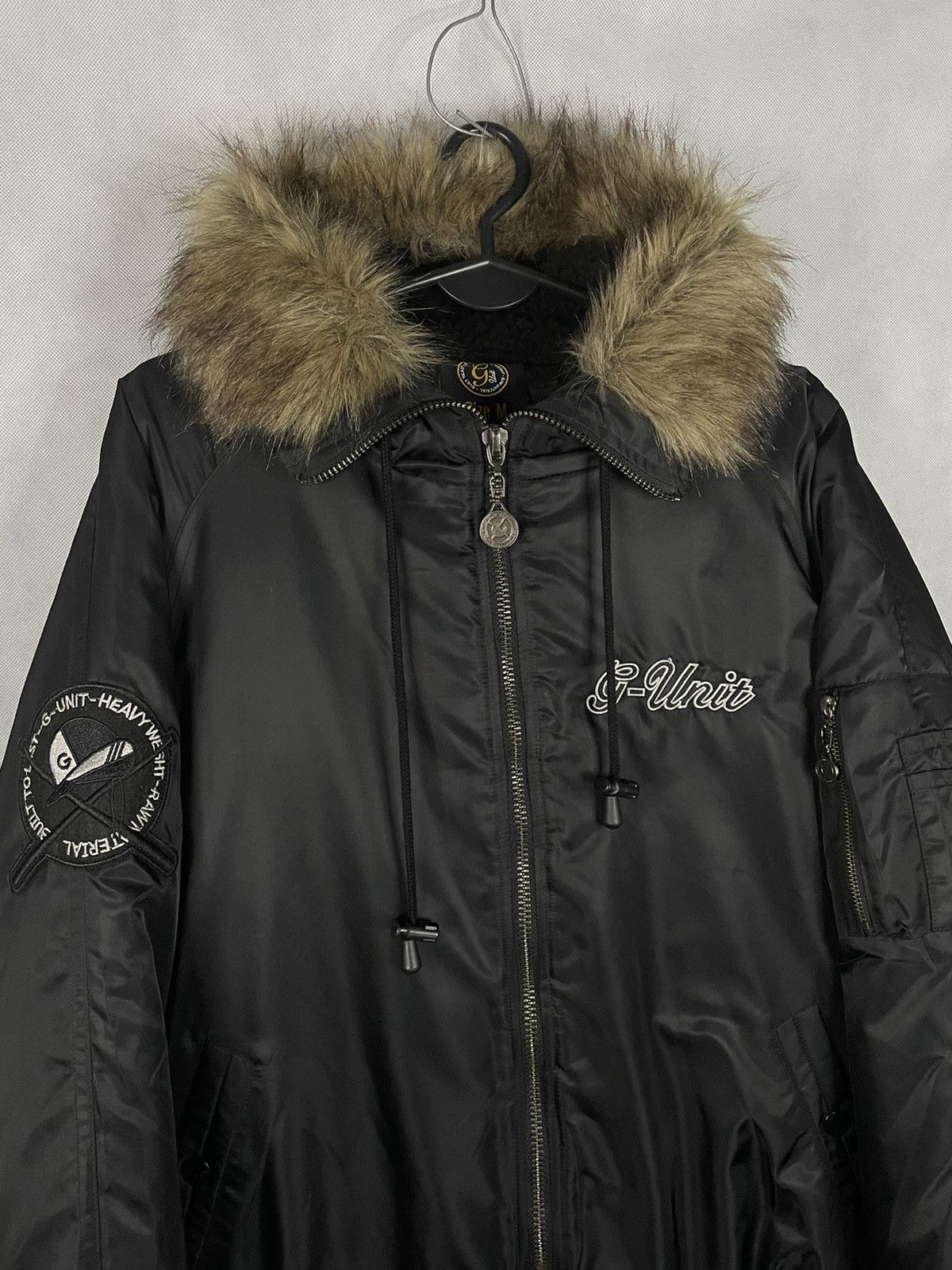 50 Cent × G-Unit × Vintage 🔥G-UNIT RARE PUFFER BOMBER JACKET 50 CENT VINTAGE Size US M / EU 48-50 / 2 - 4 Thumbnail