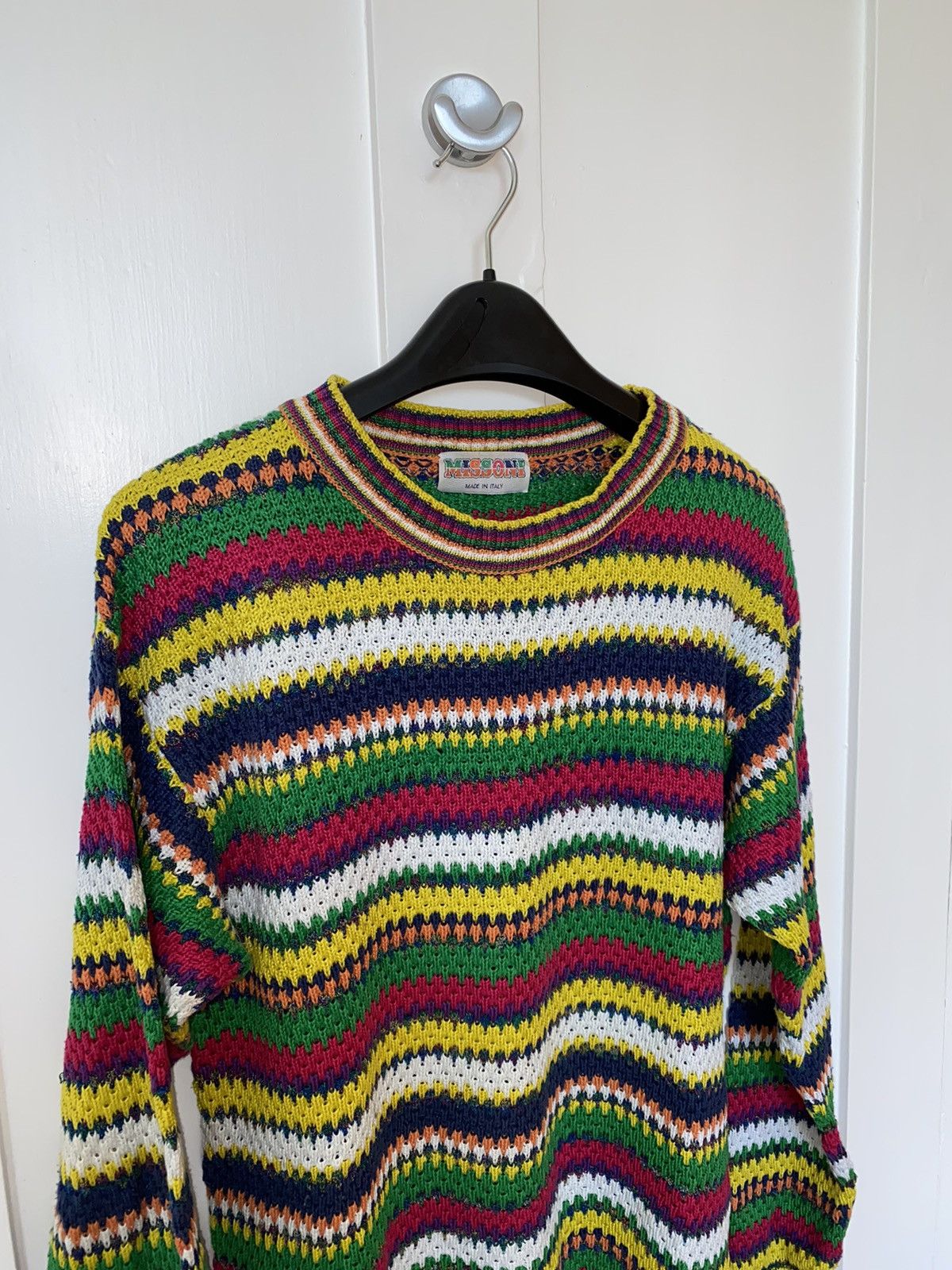 Missoni VINTAGE MISSONI MULTI COTTON KNIT SWEATER Size US S / EU 44-46 / 1 - 2 Thumbnail