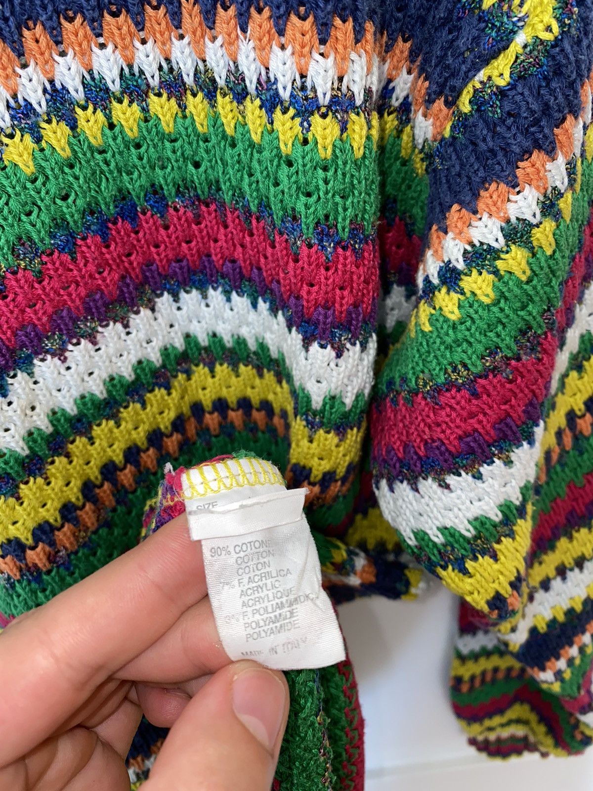 Missoni VINTAGE MISSONI MULTI COTTON KNIT SWEATER Size US S / EU 44-46 / 1 - 5 Thumbnail