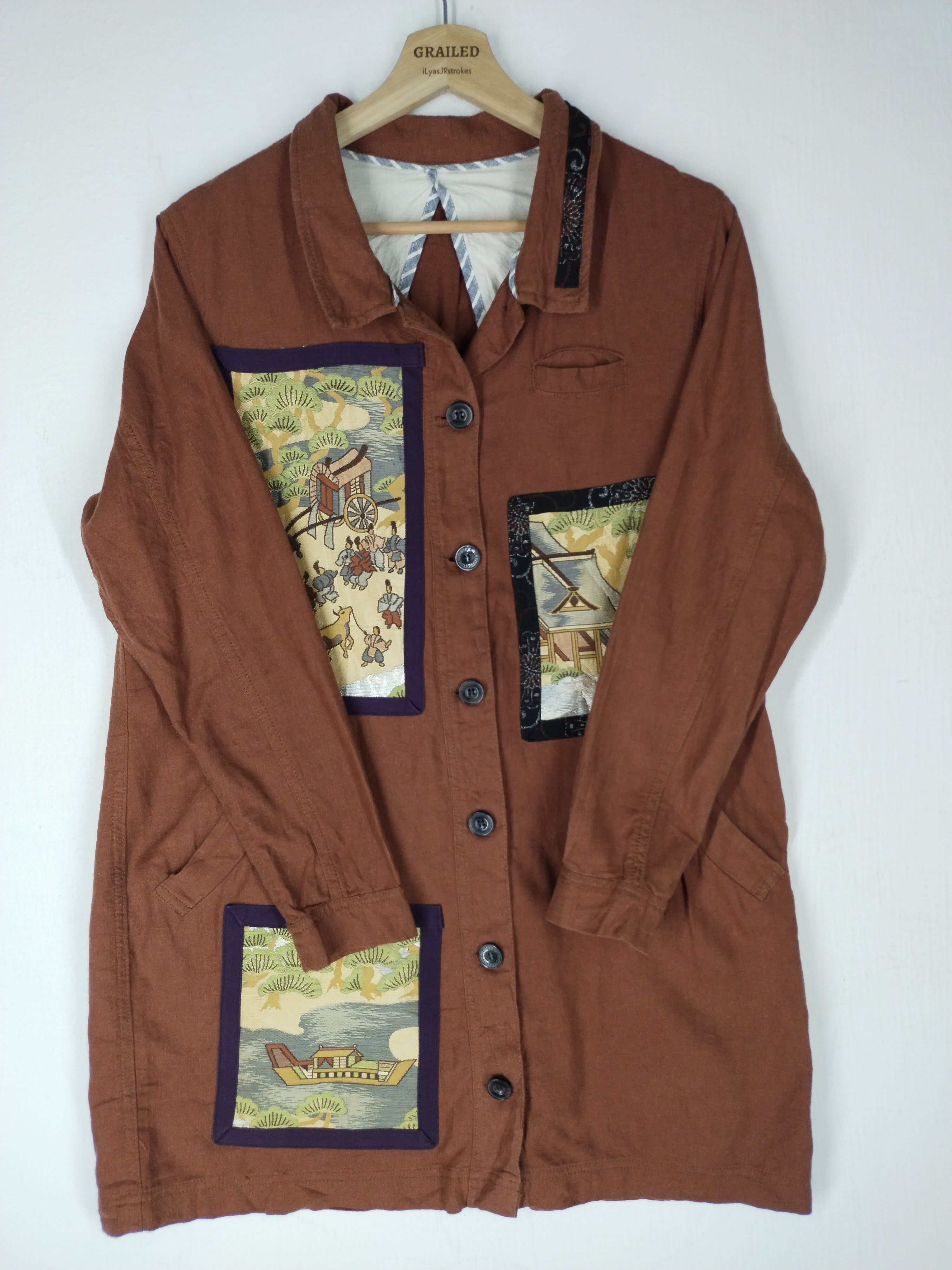 Japanese Brand TRUE VINTAGE PATCHWORKS VIEW 70s RARE COAT JACKET Size M / US 6-8 / IT 42-44 - 11 Thumbnail