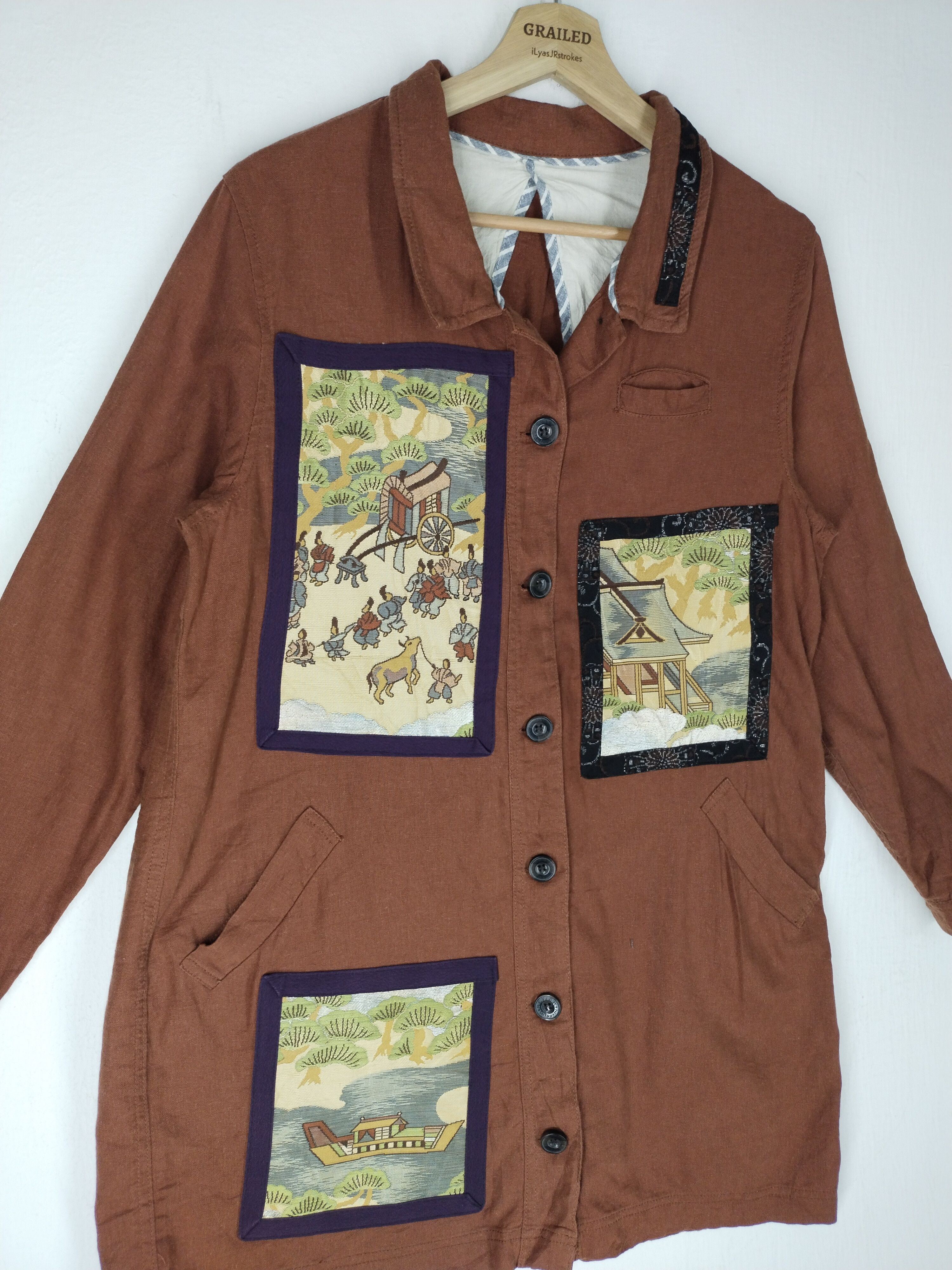 Japanese Brand TRUE VINTAGE PATCHWORKS VIEW 70s RARE COAT JACKET Size M / US 6-8 / IT 42-44 - 6 Thumbnail