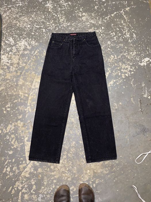 Vintage Vintage Quiksilver Baggy Denim Black Loose Fit Jean Pants | Grailed