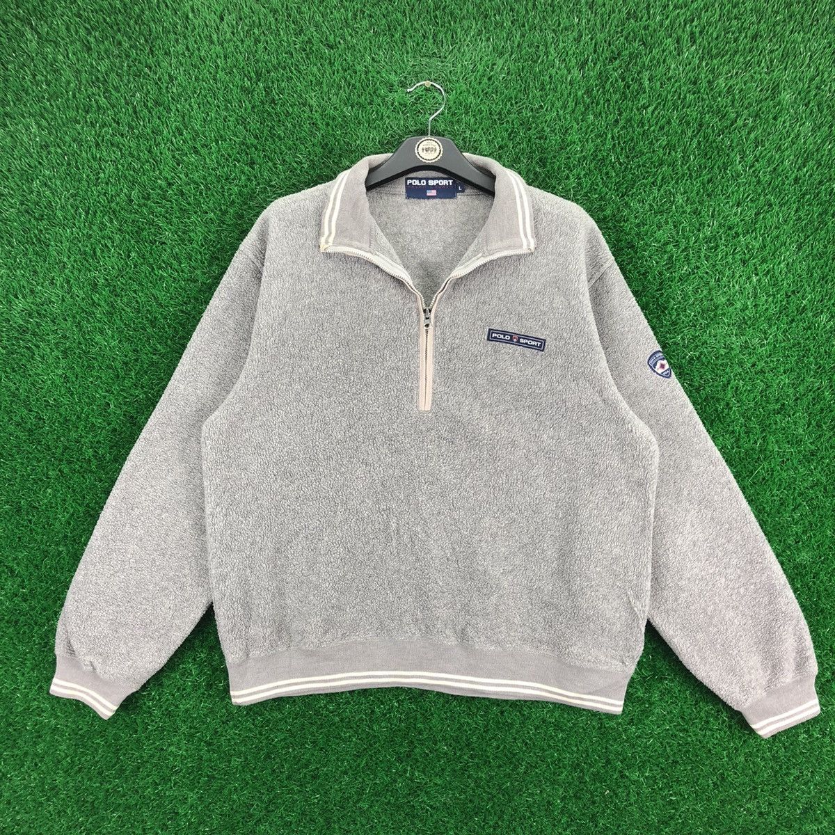 Japanese Brand Vintage 90's Polo Sport Fleece Sweater Pullover Size US L / EU 52-54 / 3 - 1 Thumbnail