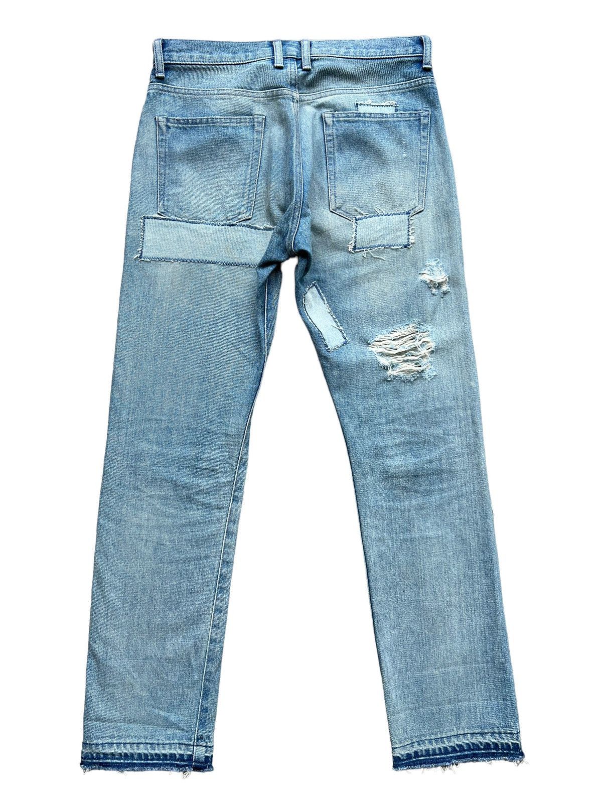 Japanese Brand Inpaichthys Kerri Distressed Patchwork Denim Jeans 29x29 Size US 29 - 2 Thumbnail