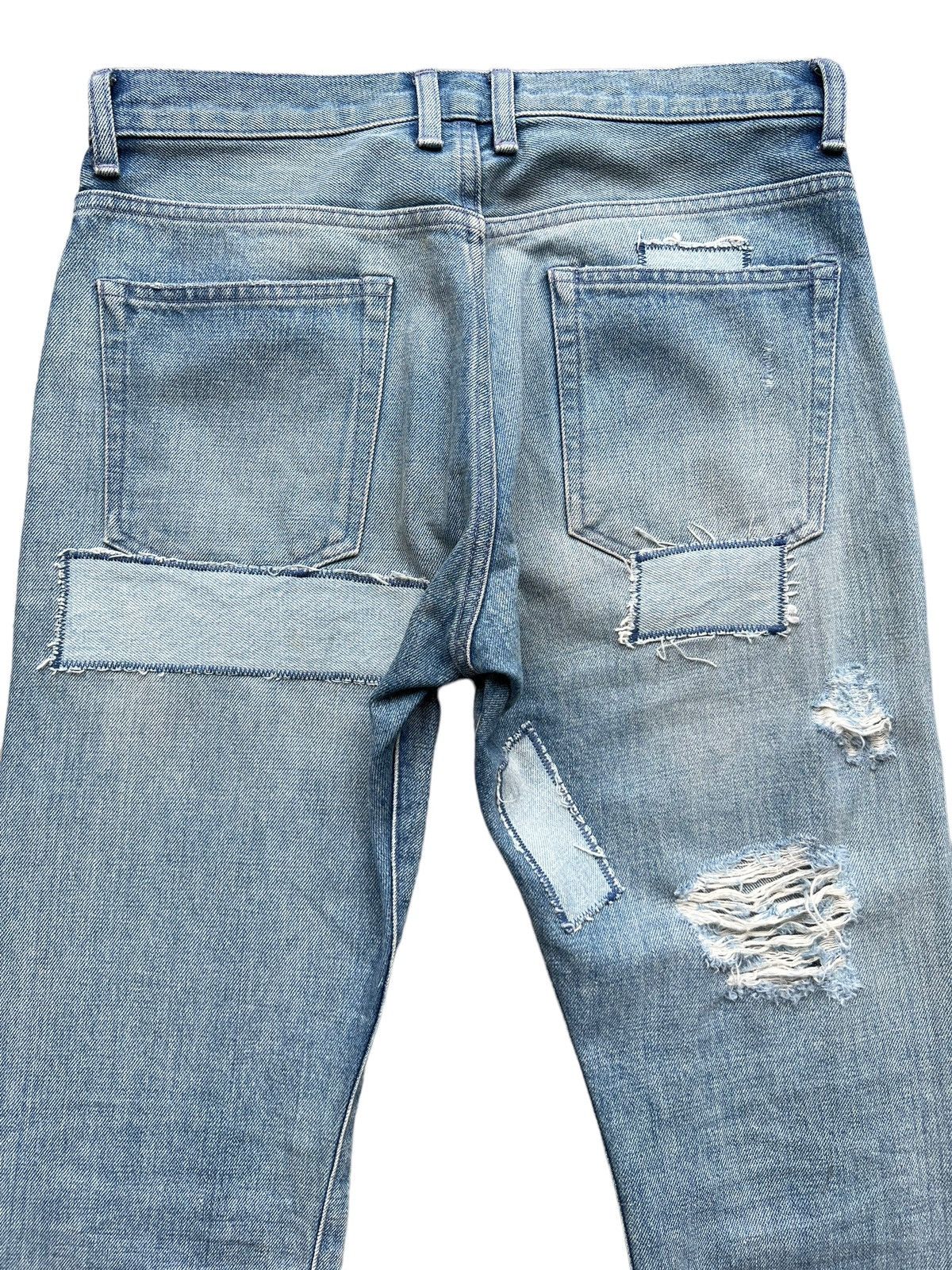 Japanese Brand Inpaichthys Kerri Distressed Patchwork Denim Jeans 29x29 Size US 29 - 4 Thumbnail