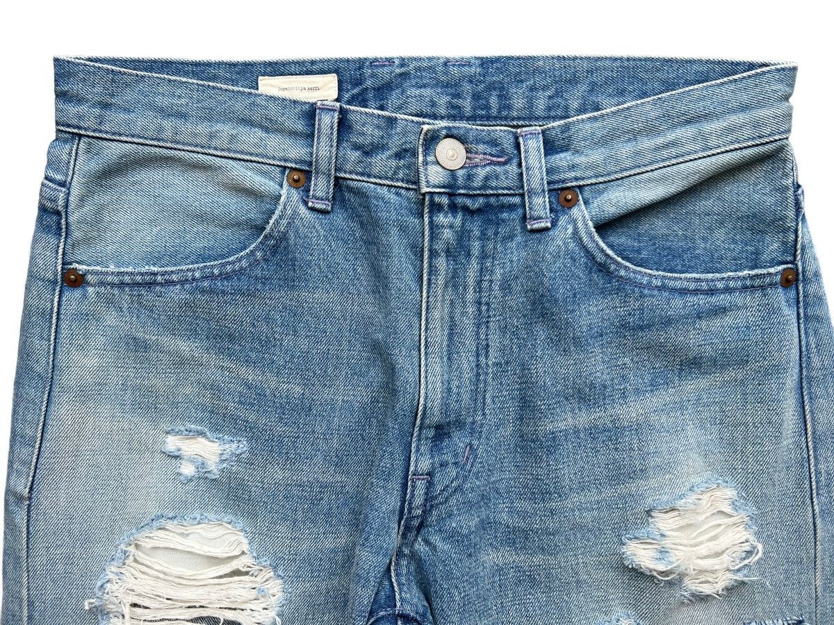 Japanese Brand Inpaichthys Kerri Distressed Patchwork Denim Jeans 29x29 Size US 29 - 5 Thumbnail