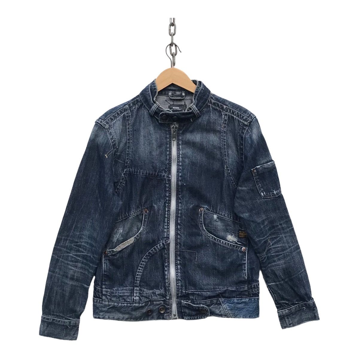 G-Star G Star Raw Distressed Denim Jacket ( 21” X 25.5” ) Size US M / EU 48-50 / 2 - 1 Thumbnail