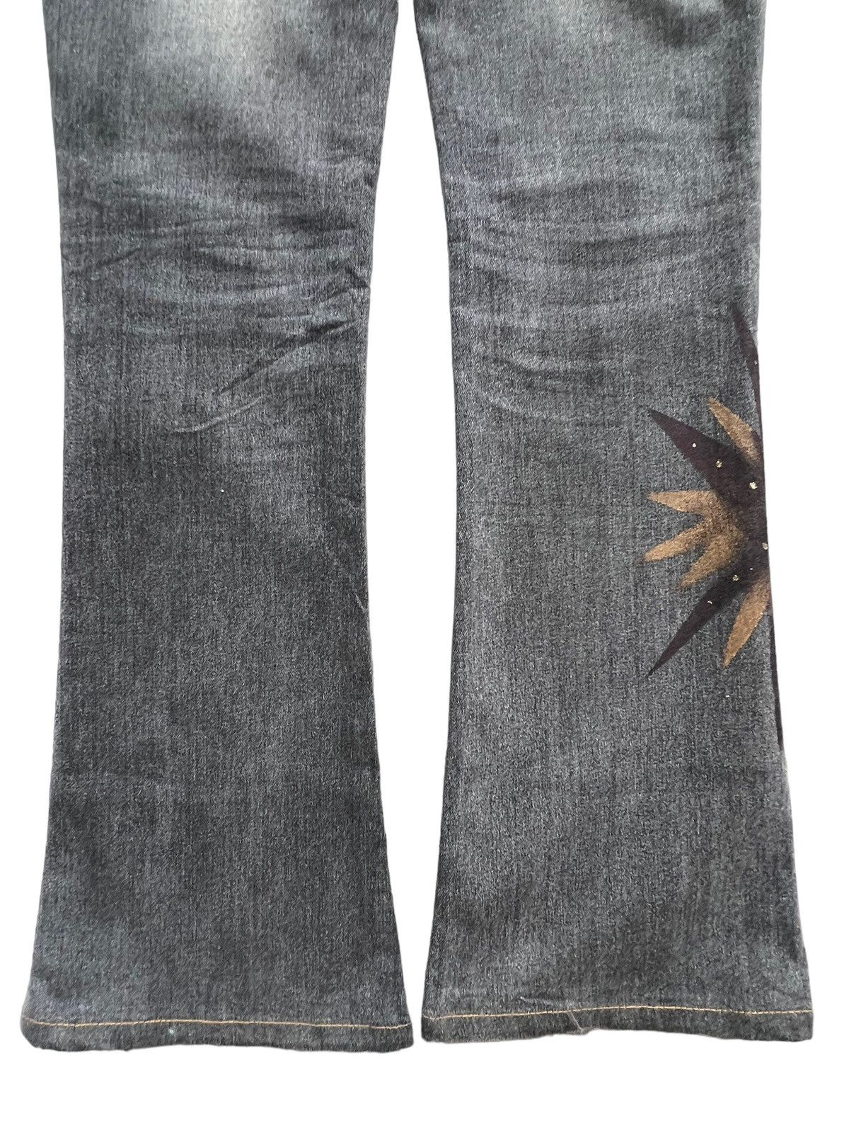 Japanese Brand Goth Flare Bootcut Denim Jeans 28x30 Size 28" / US 6 / IT 42 - 7 Thumbnail