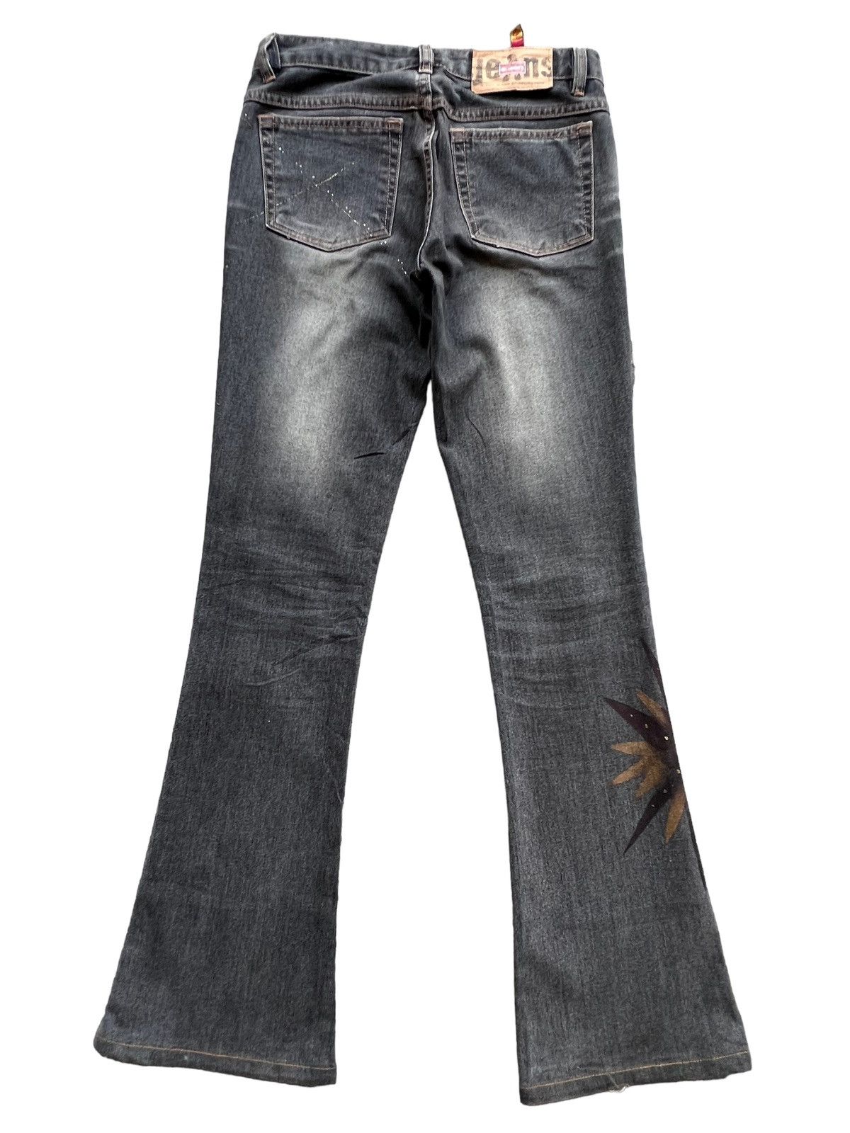 Japanese Brand Goth Flare Bootcut Denim Jeans 28x30 Size 28" / US 6 / IT 42 - 3 Thumbnail