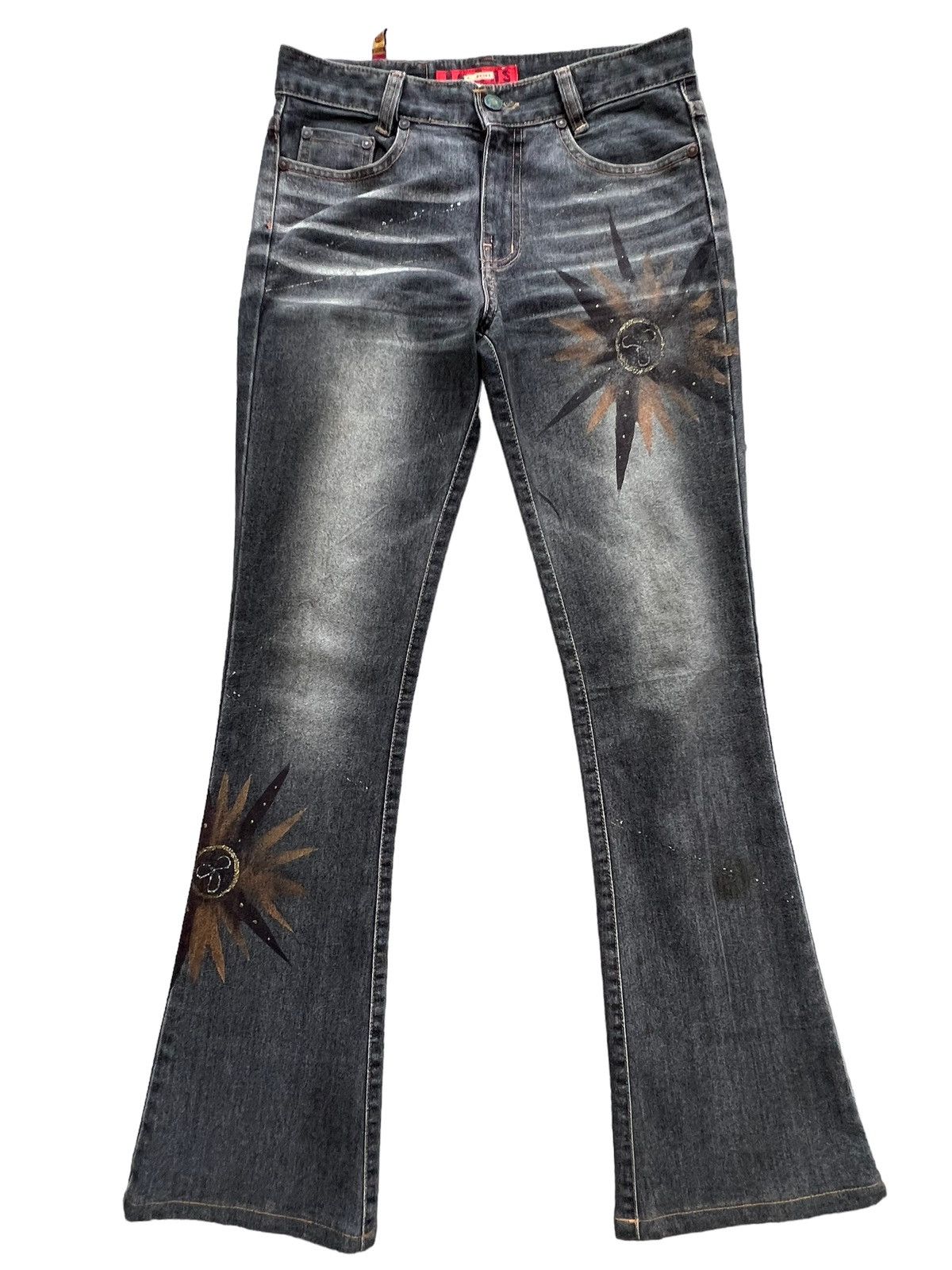 Japanese Brand Goth Flare Bootcut Denim Jeans 28x30 Size 28" / US 6 / IT 42 - 2 Thumbnail
