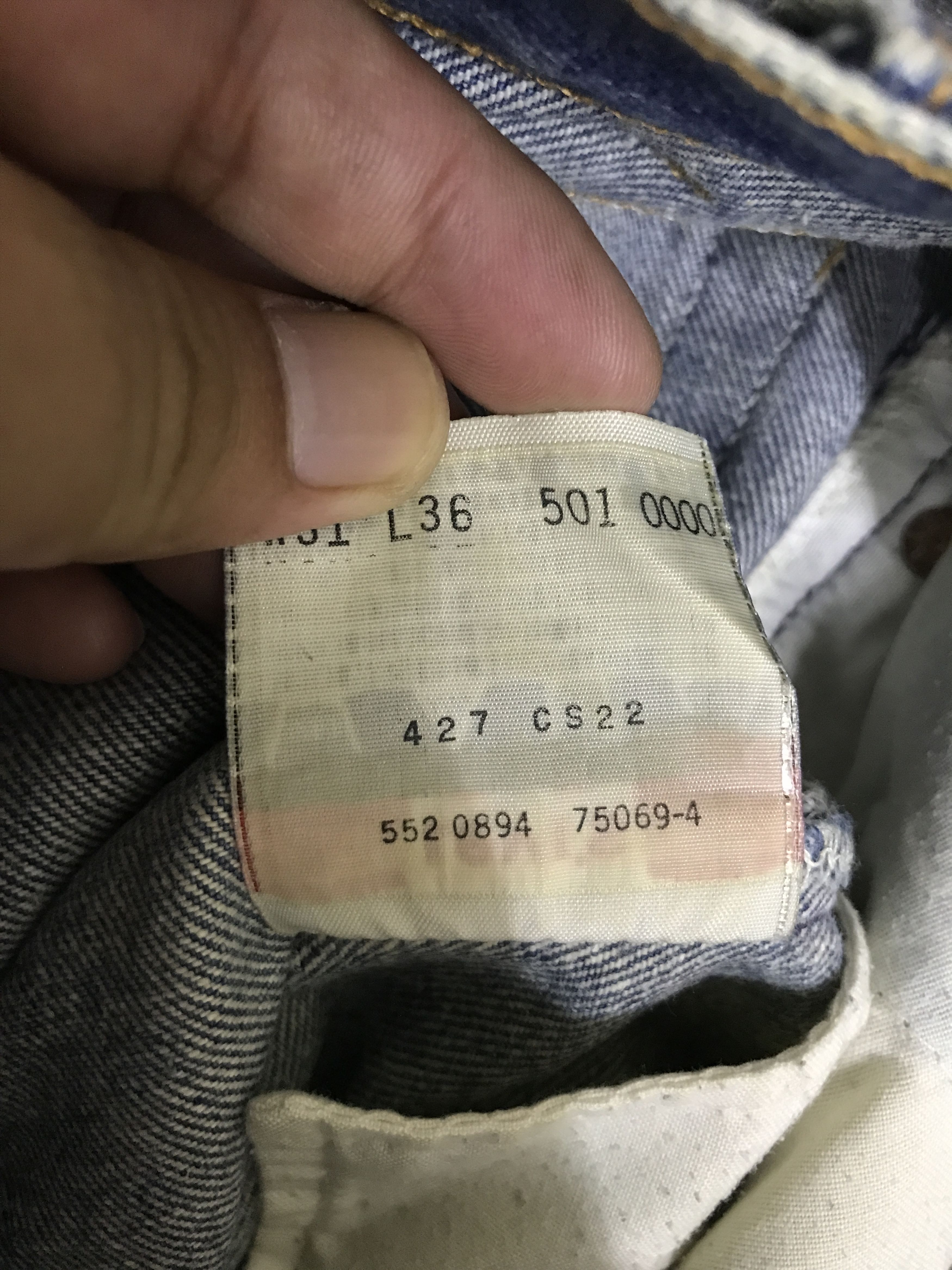 Levi's VL182-Vintage Levis 501xx Blue Wash Jeans Size US 30 / EU 46 - 17 Thumbnail