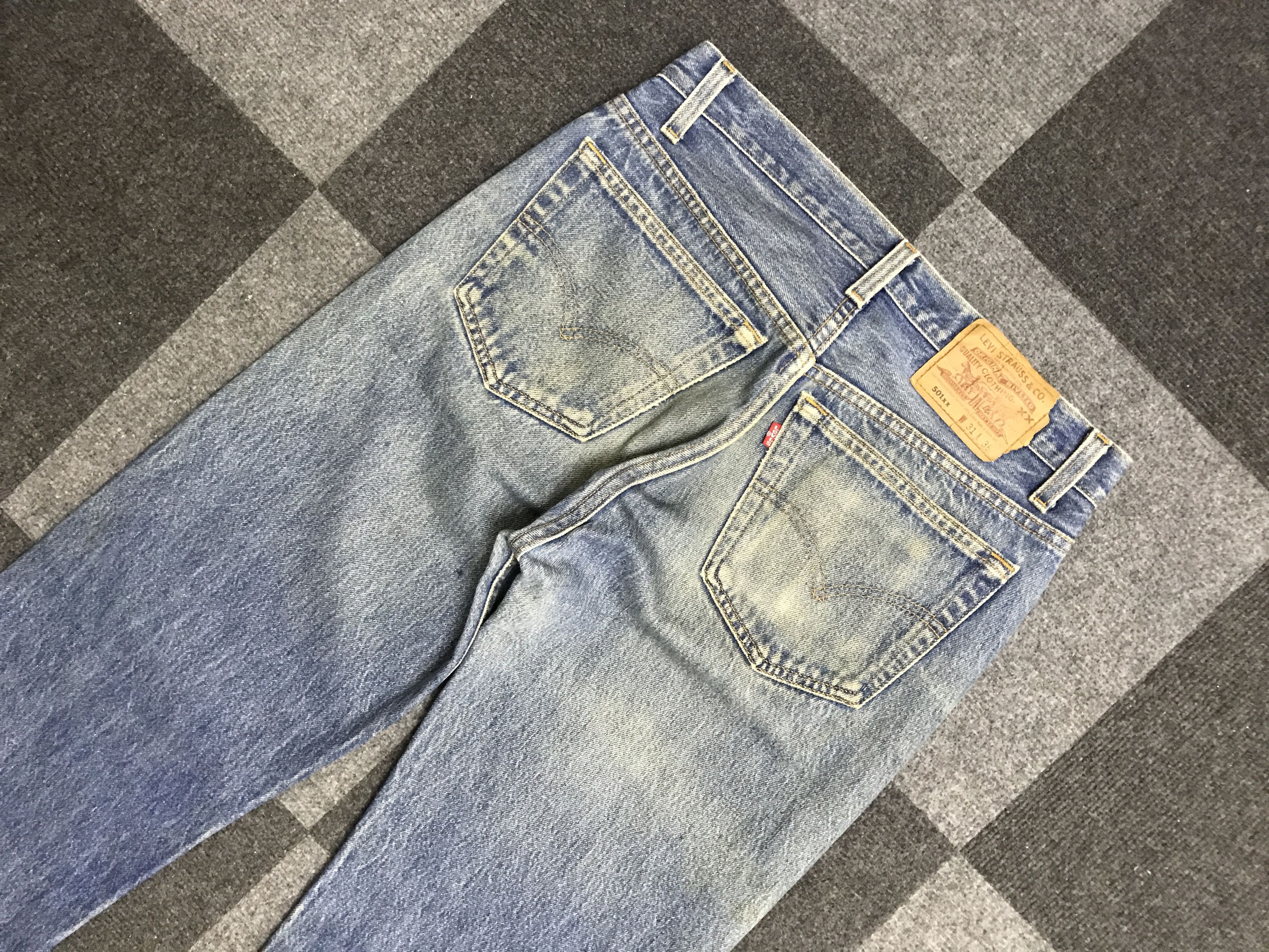 Levi's VL182-Vintage Levis 501xx Blue Wash Jeans Size US 30 / EU 46 - 9 Thumbnail