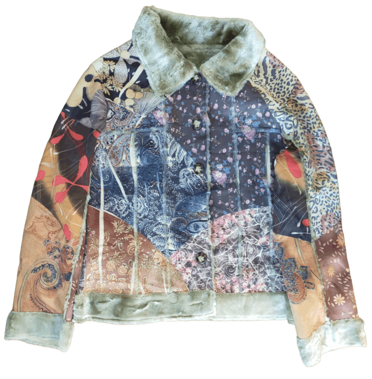 Japanese Brand 💥LAST CALL💥 Printed Sherpa Jacket Size M / US 6-8 / IT 42-44 - 1 Thumbnail