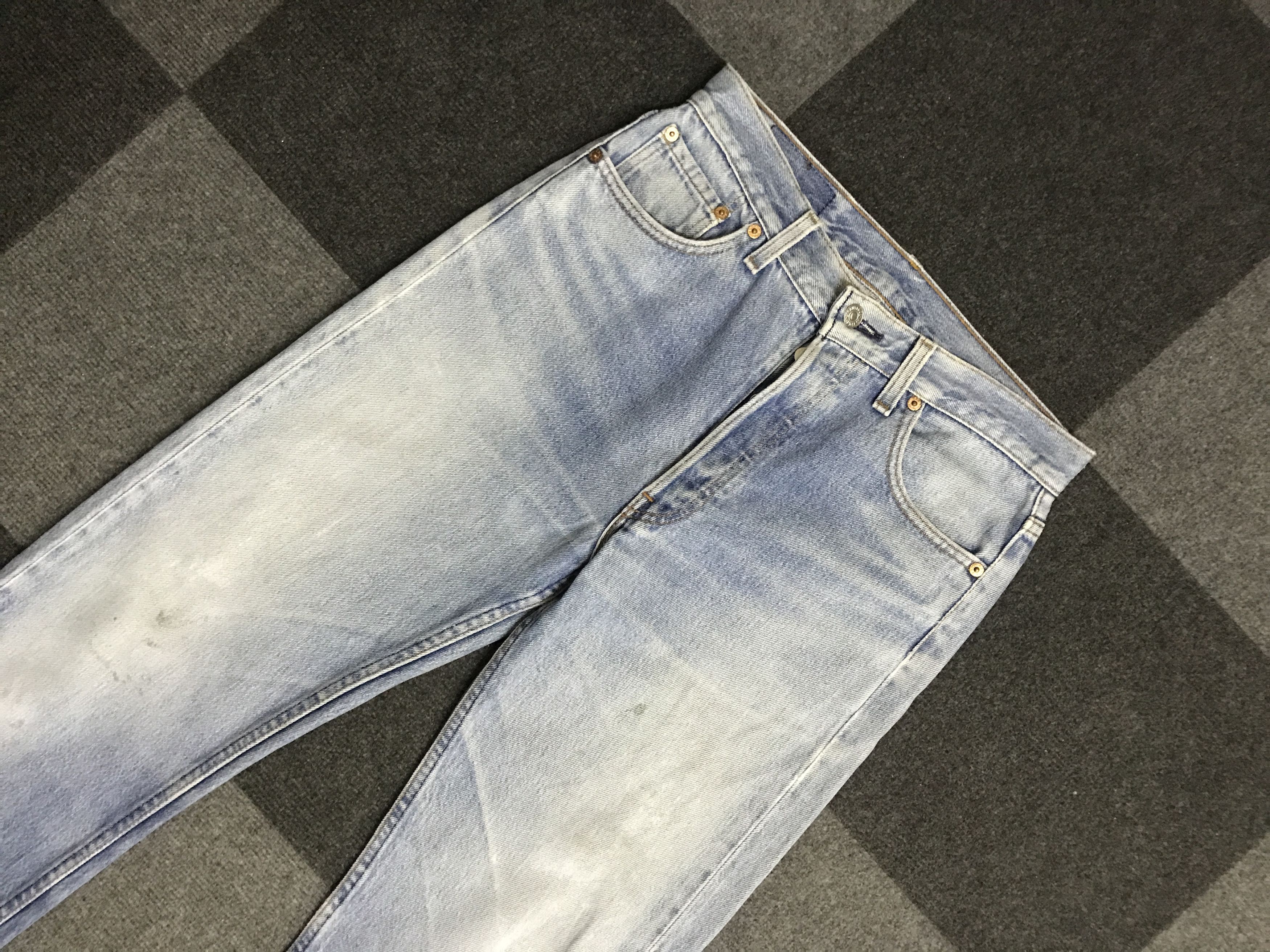 Levi's × Vintage VL151- Vintage Levis 501 Light Wash Distressed Jeans Size US 29 - 2 Thumbnail
