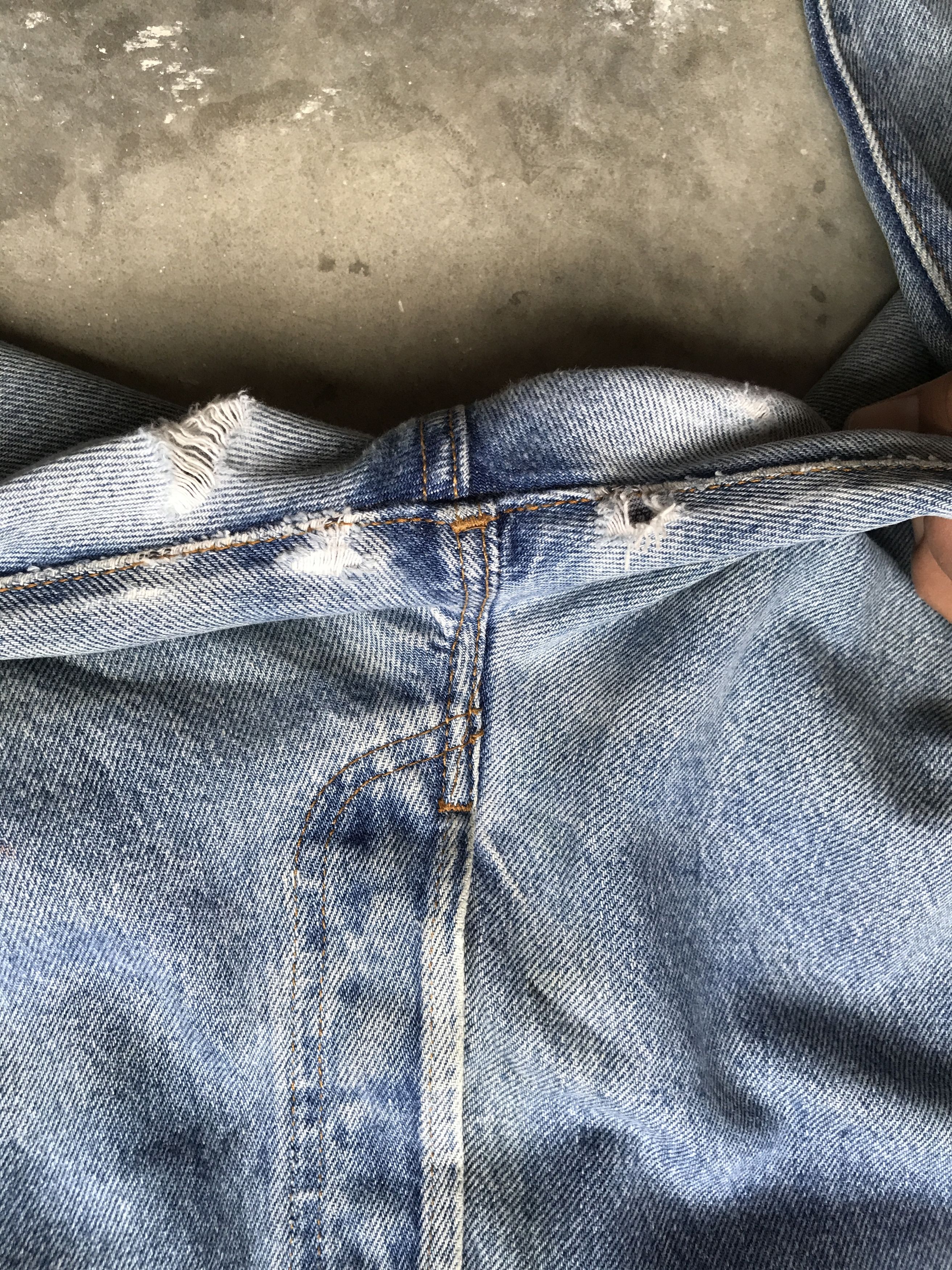 Levi's VLEV16 - Vintage 90s Levis 501 Distressed Denim USA Made Size US 29 - 6 Thumbnail