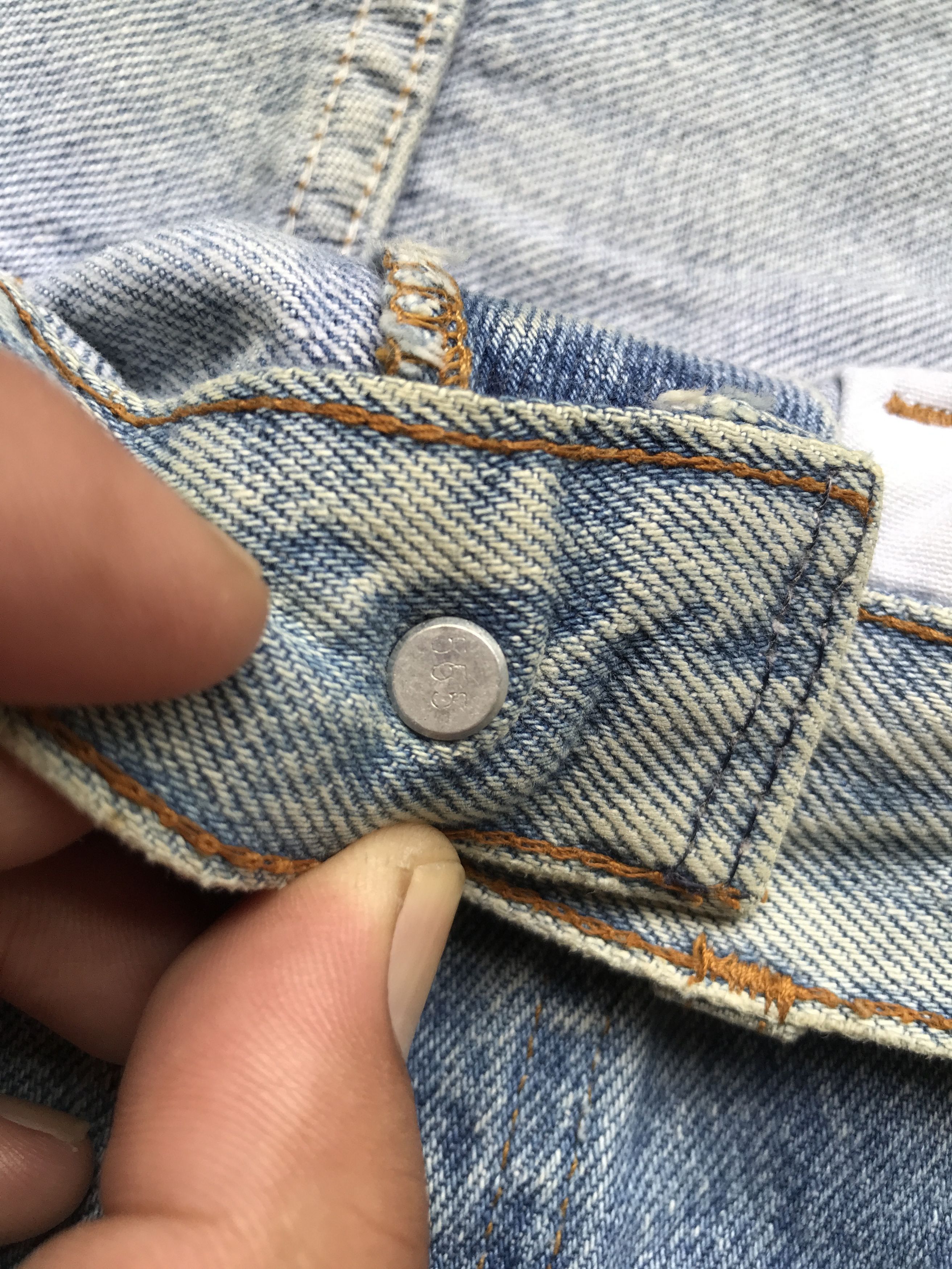 Levi's VLEV16 - Vintage 90s Levis 501 Distressed Denim USA Made Size US 29 - 5 Thumbnail
